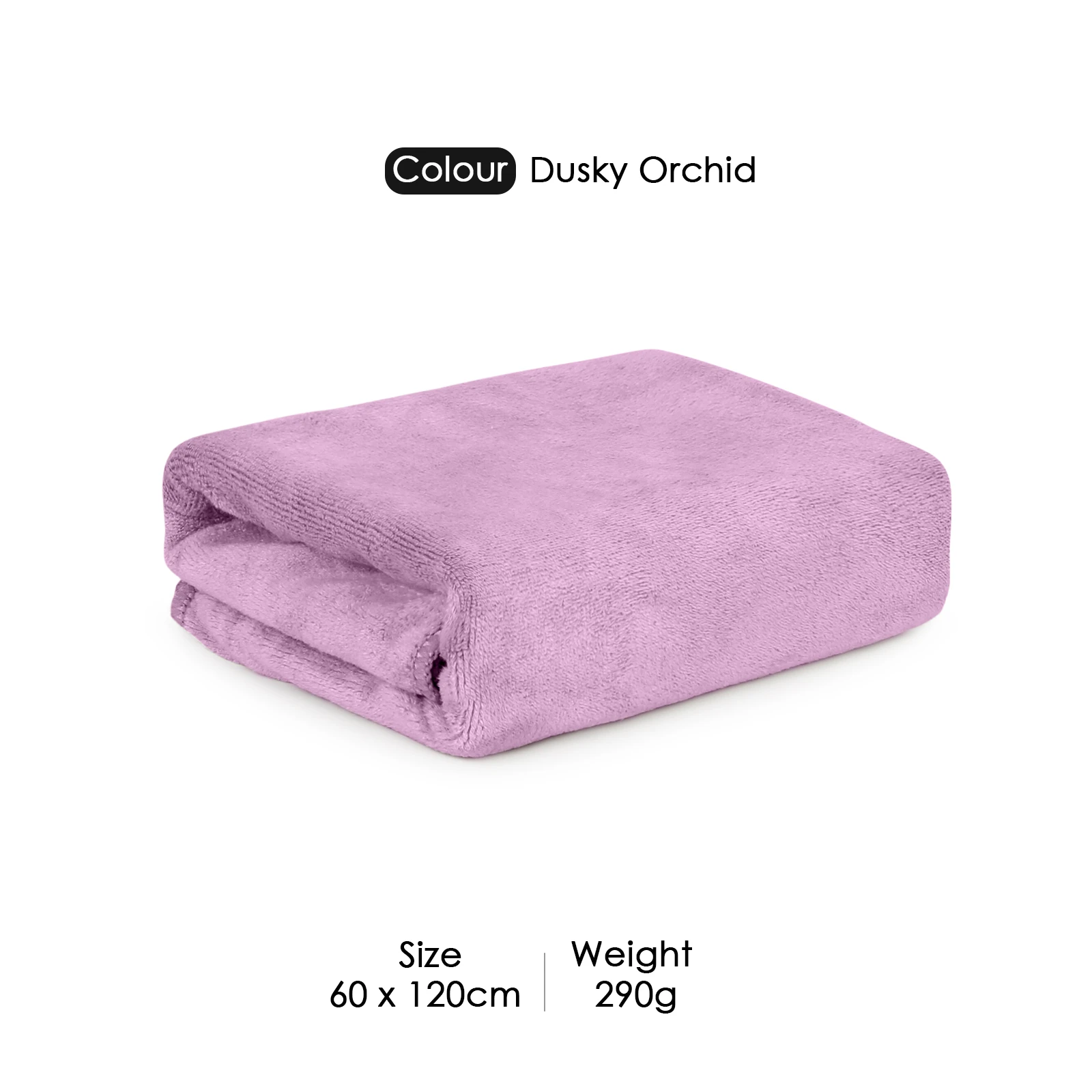 HOUSSE Premium Microfiber Bath Towel Large 60 * 120 cm Quick Dry Towels Specially for Kids Age 0-16 Years | Super Soft Plush 450 GSM | Ultra Absorbent for Home Swimming Sports Travel (Dusky Orchid)