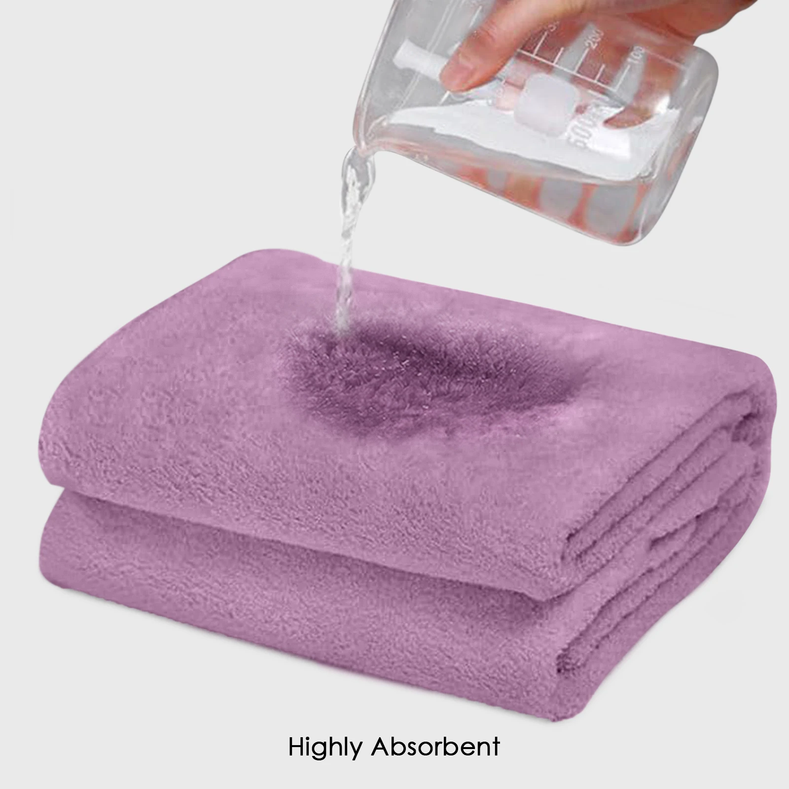 HOUSSE Premium Microfiber Bath Towel Large 60 * 120 cm Quick Dry Towels Specially for Kids Age 0-16 Years | Super Soft Plush 450 GSM | Ultra Absorbent for Home Swimming Sports Travel (Dusky Orchid)