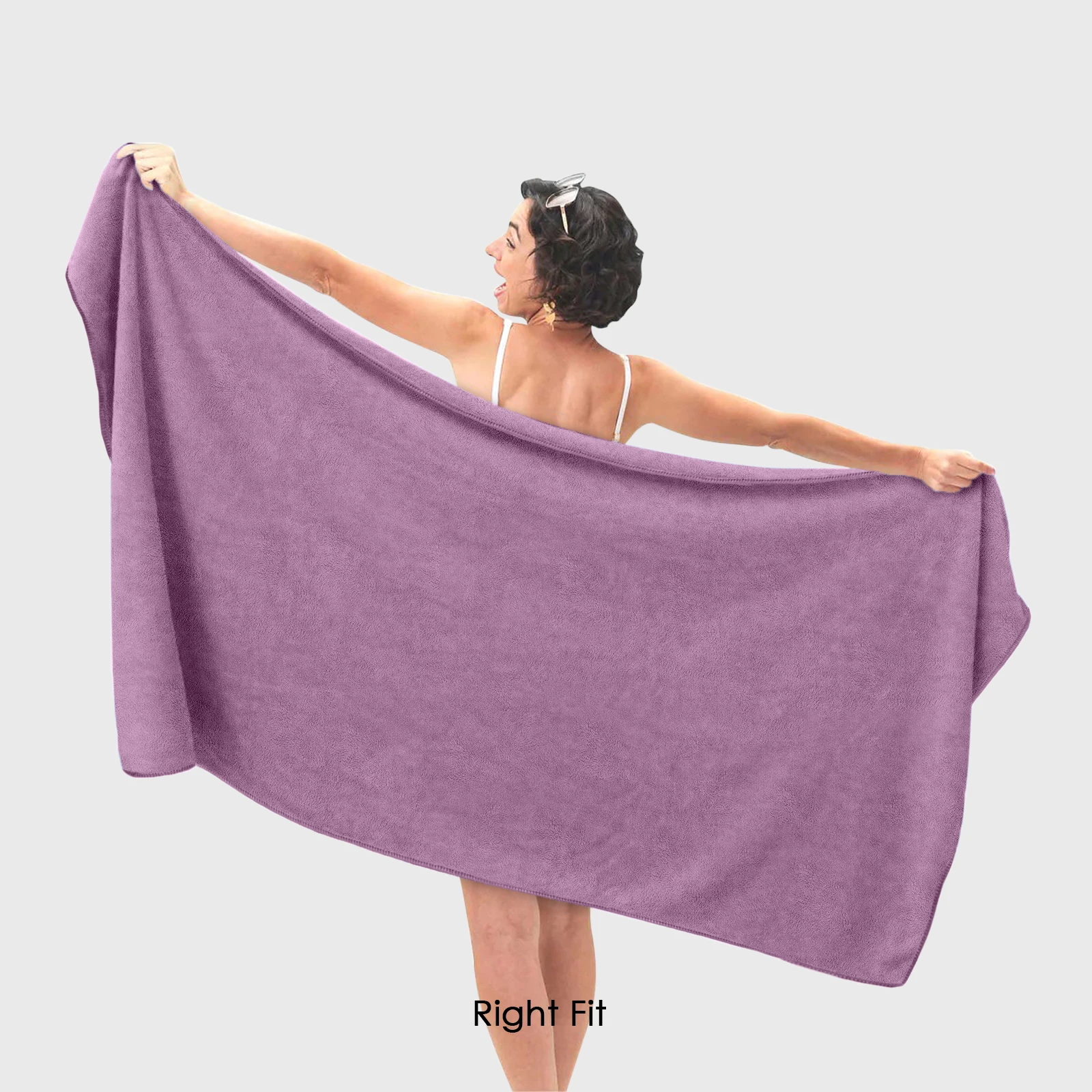HOUSSE Premium Microfiber Bath Towel Large 60 * 120 cm Quick Dry Towels Specially for Kids Age 0-16 Years | Super Soft Plush 450 GSM | Ultra Absorbent for Home Swimming Sports Travel (Dusky Orchid)