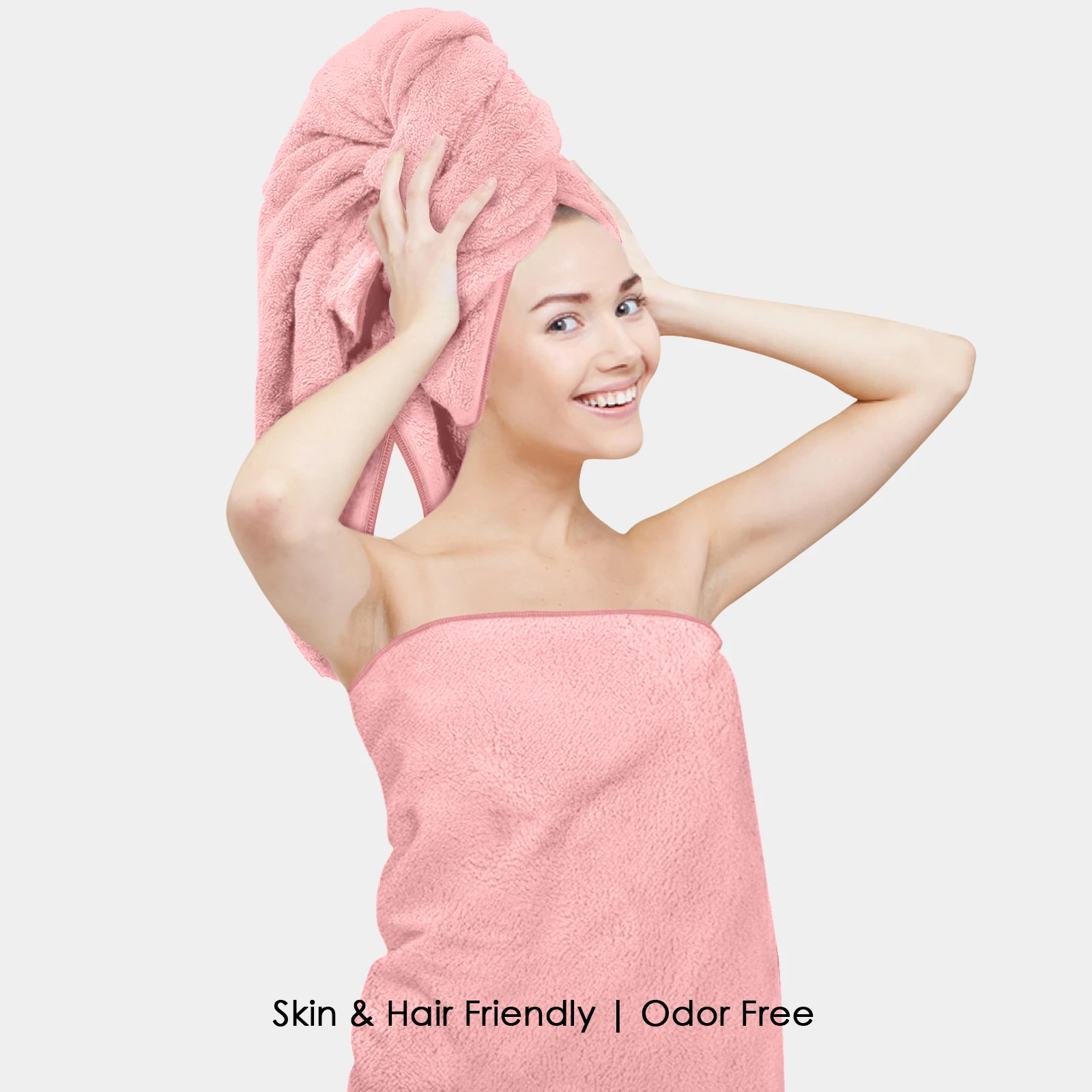 HOUSSE Premium Microfiber Bath Towel Large 60 * 120 cm Quick Dry Towels Specially for Kids Age 0-16 Years | Super Soft Plush 450 GSM | Ultra Absorbent for Home Swimming Sports Travel(Desert Sand)