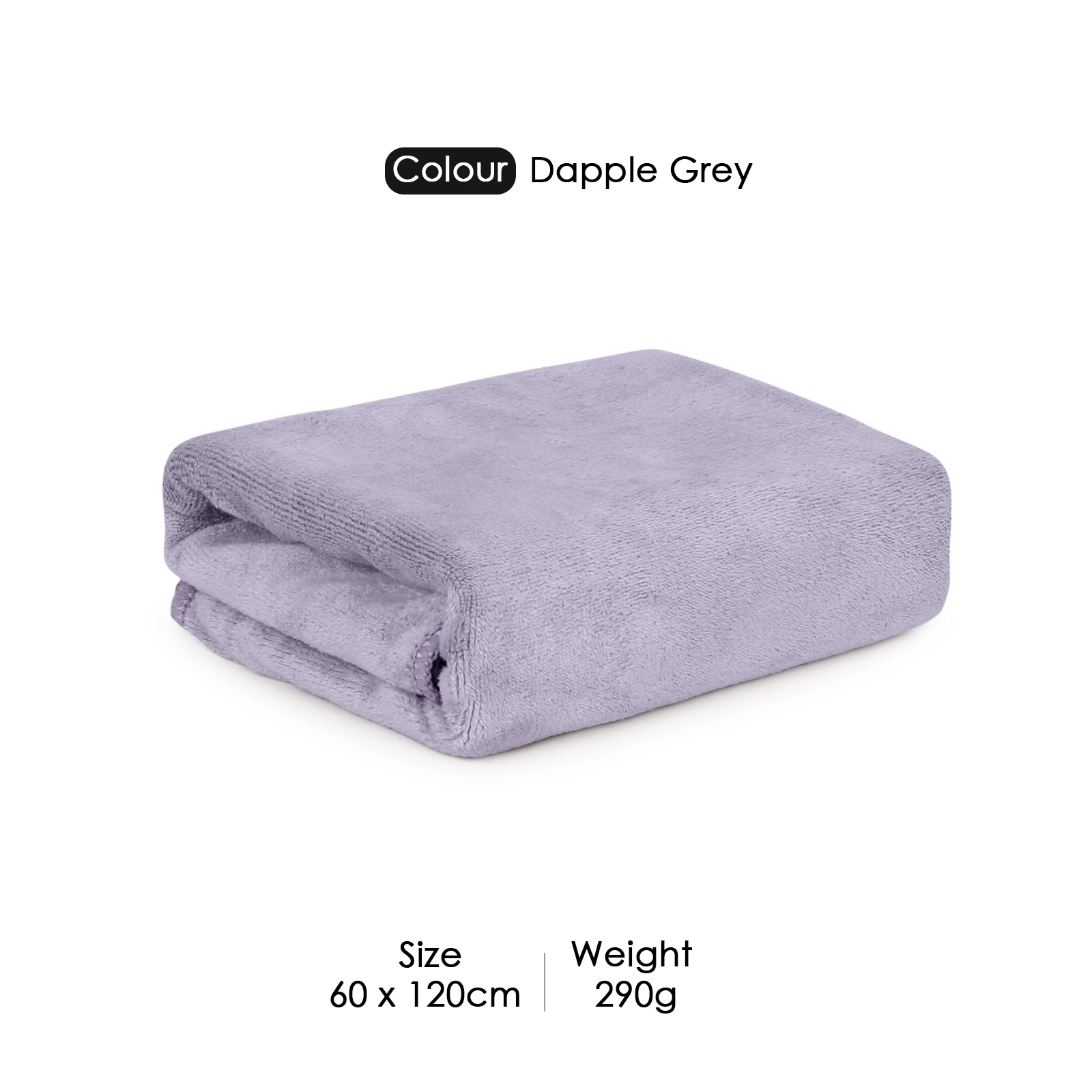 HOUSSE Premium Microfiber Bath Towel Large 60 * 120 cm Quick Dry Towels Specially for Kids Age 0-16 Years | Super Soft Plush 450 GSM | Ultra Absorbent for Home Swimming Sports Travel (Dapple Grey)