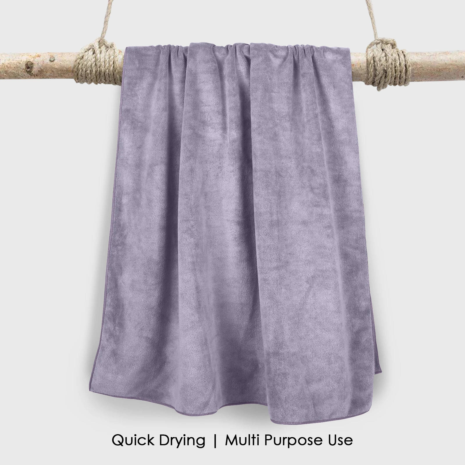 HOUSSE Premium Microfiber Bath Towel Large 60 * 120 cm Quick Dry Towels Specially for Kids Age 0-16 Years | Super Soft Plush 450 GSM | Ultra Absorbent for Home Swimming Sports Travel (Dapple Grey)