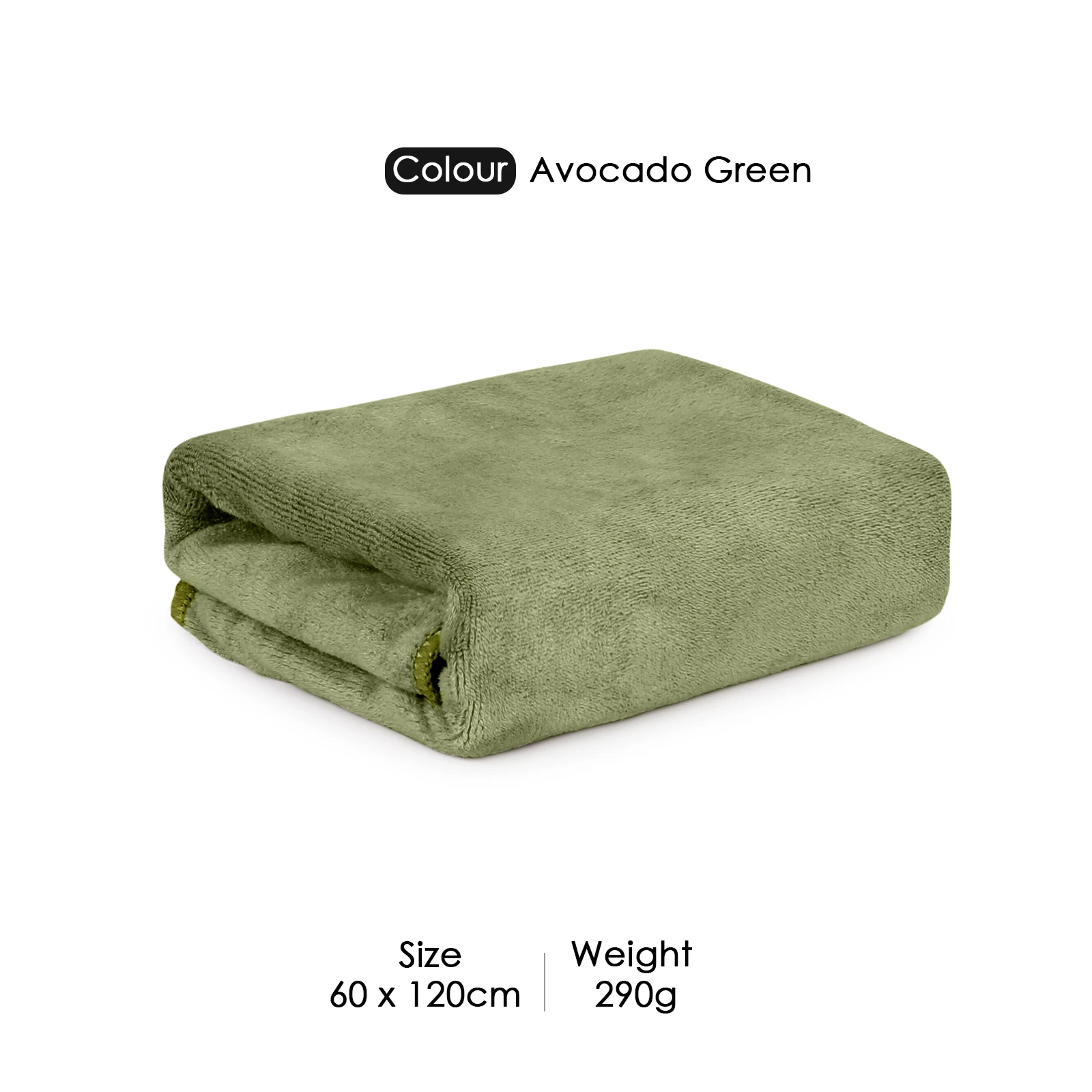 HOUSSE Premium Microfiber Bath Towel Large 60 * 120 cm Quick Dry Towels Specially for Kids Age 0-16 Years | Super Soft Plush 450 GSM | Ultra Absorbent for Home Swimming Sports Travel (Avocado Green)