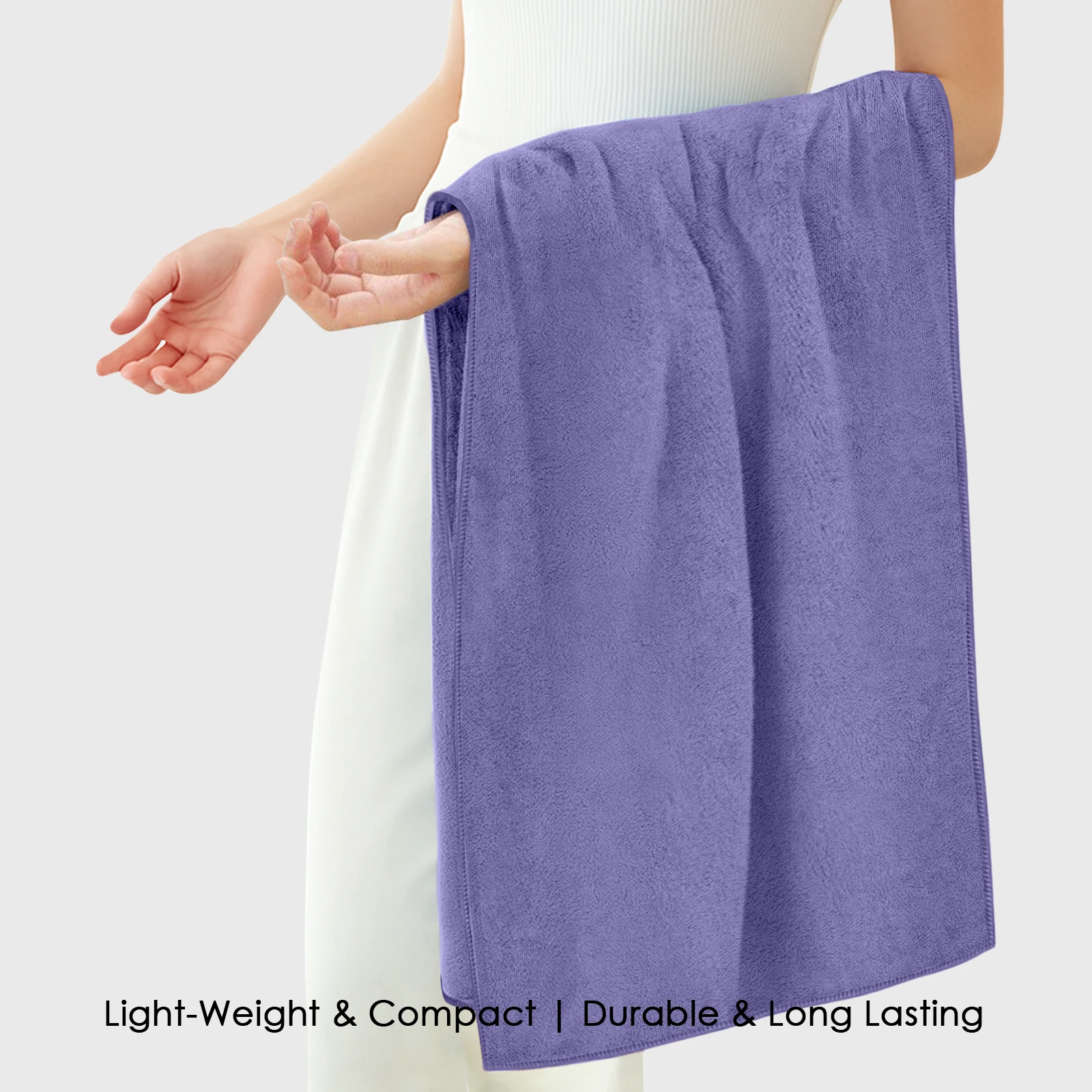 HOUSSE Premium Microfiber Bath Towel - Extra Large 75x150cm Quick Dry Towels for Women Men & Kids | Super Soft Plush 550 GSM | Ultra Absorbent for Home Swimming Sports & Travel(Cadet)