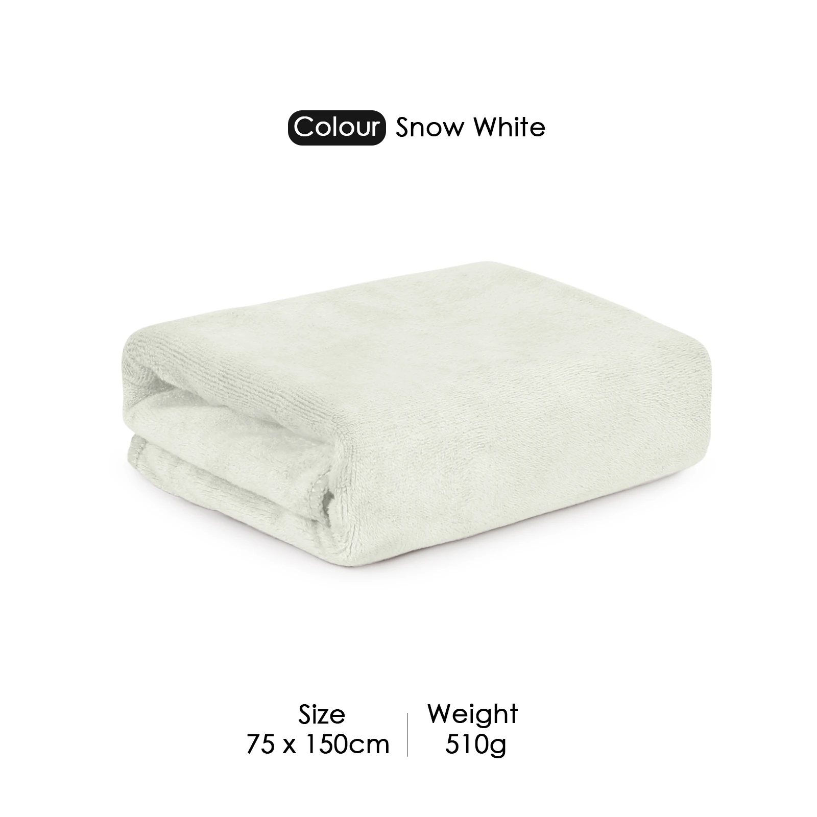 HOUSSE Premium Microfiber Bath Towel - Extra Large 75x150cm Quick Dry Towels for Women Men & Kids | Super Soft Plush 550 GSM | Ultra Absorbent for Home Swimming Sports & Travel (White)