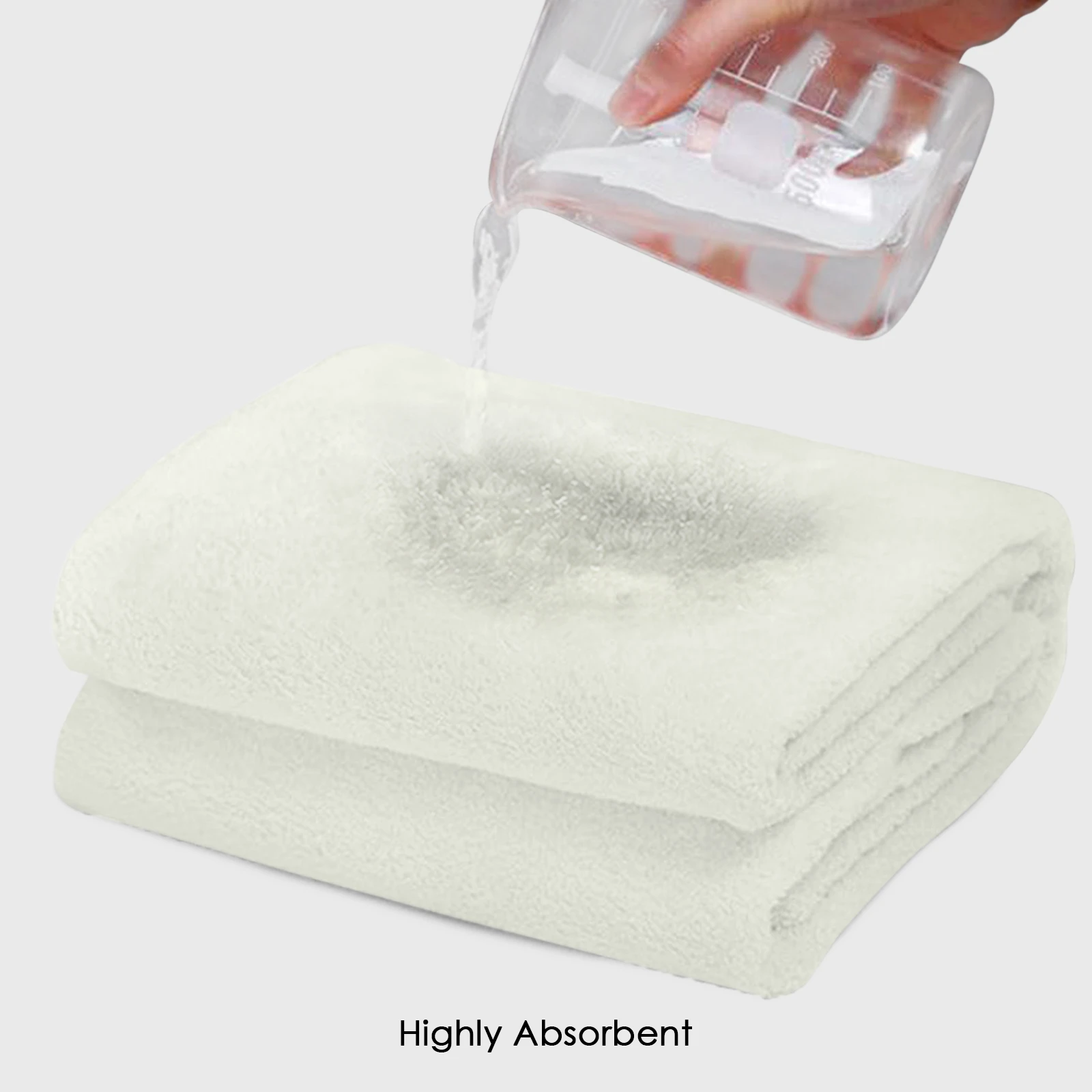 HOUSSE Premium Microfiber Bath Towel - Extra Large 75x150cm Quick Dry Towels for Women Men & Kids | Super Soft Plush 550 GSM | Ultra Absorbent for Home Swimming Sports & Travel (White)