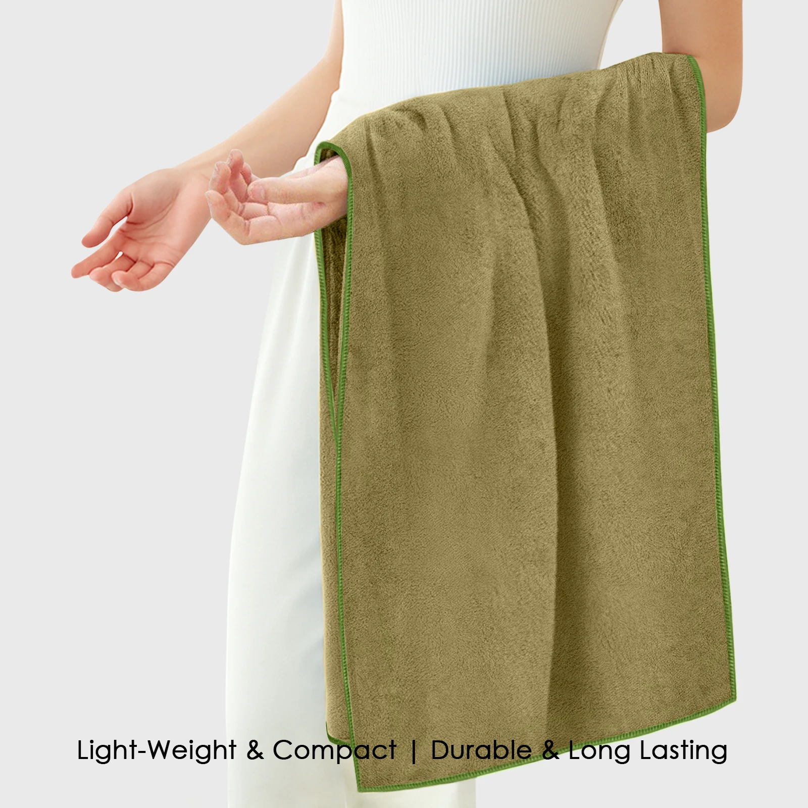 HOUSSE Premium Microfiber Bath Towel - Extra Large 75x150cm Quick Dry Towels for Women Men & Kids | Super Soft Plush 550 GSM | Ultra Absorbent for Home Swimming Sports & Travel (Plantation)