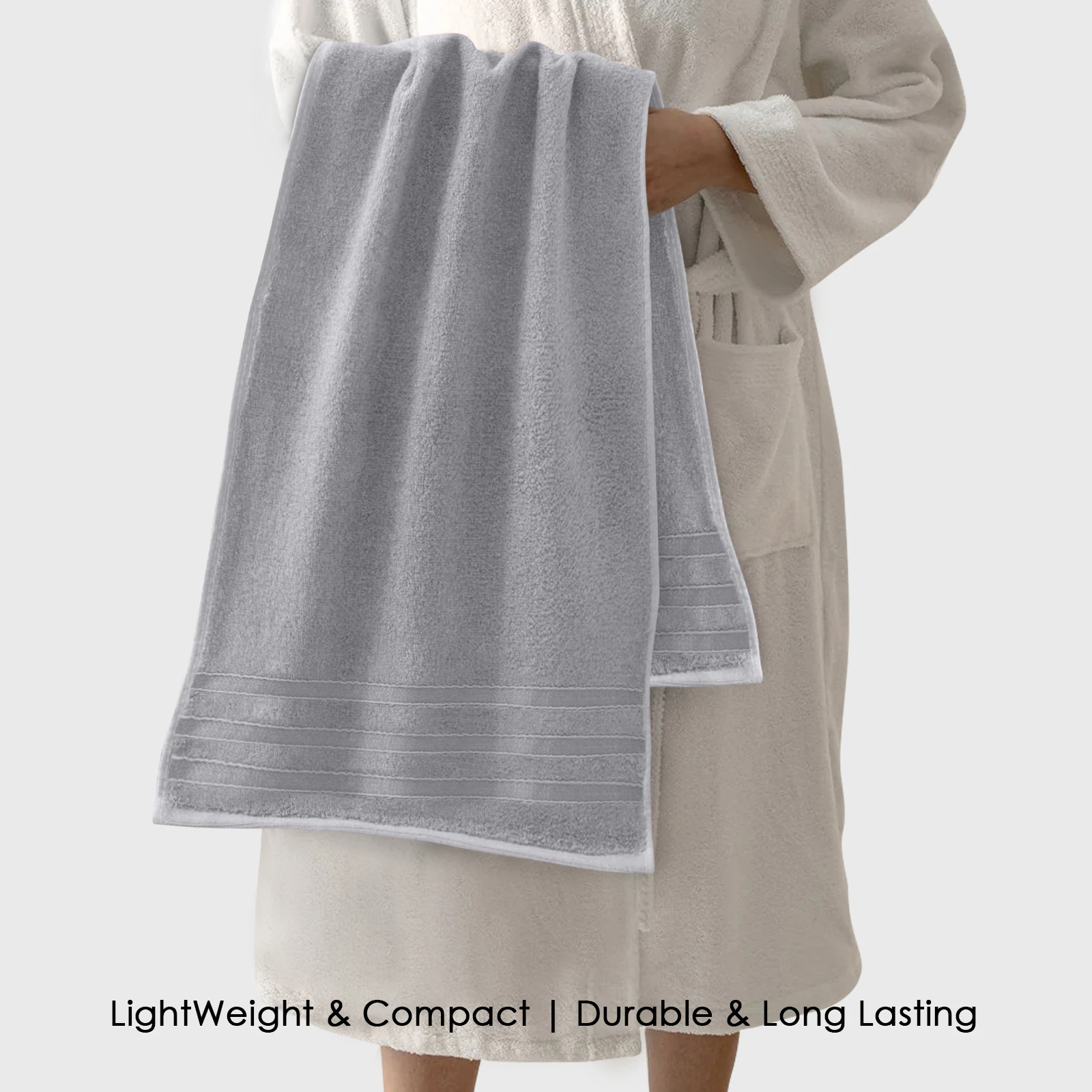 HOUSSE Haaven Luxury Bamboo Zero-Twist Bath Towel 70×140 cm, 600 GSM – Extra Soft, Eco-Friendly & Highly Absorbent – Extra Large Organic Bamboo Hotel & Spa Bath Towel