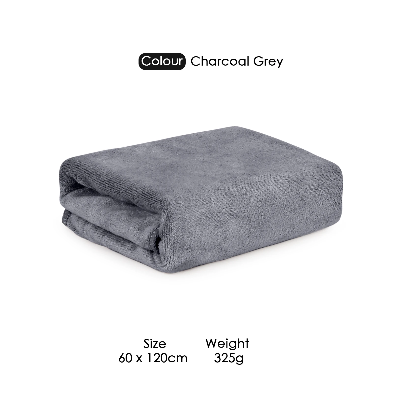 HOUSSE Premium Microfiber Bath Towel - Extra Large 60x120cm Quick Dry Towels for Kids | Super Soft Plush 550 GSM | Ultra Absorbent for Home Swimming Sports Travel (Charcoal Grey)