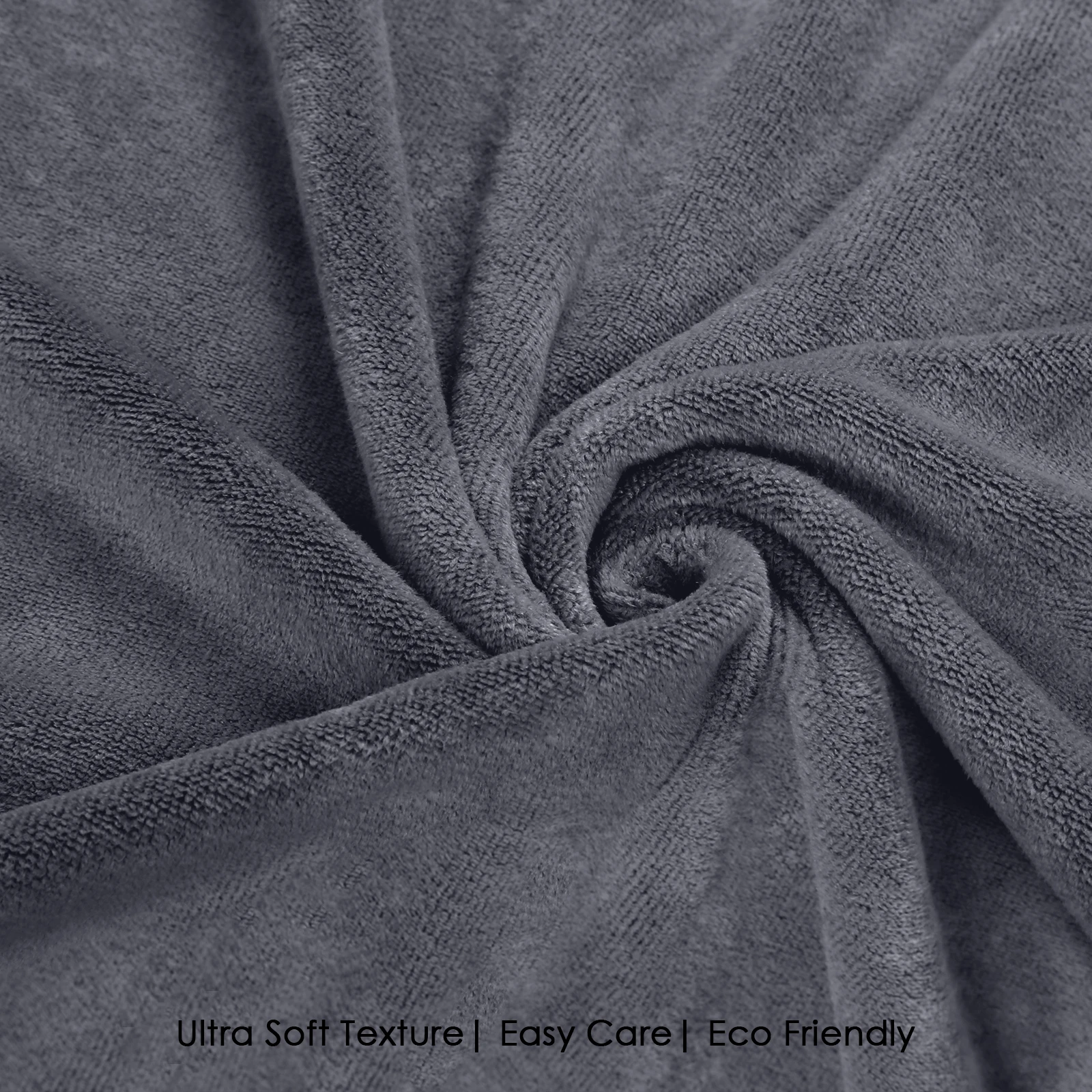 HOUSSE Premium Microfiber Bath Towel - Extra Large 60x120cm Quick Dry Towels for Kids | Super Soft Plush 550 GSM | Ultra Absorbent for Home Swimming Sports Travel (Charcoal Grey)