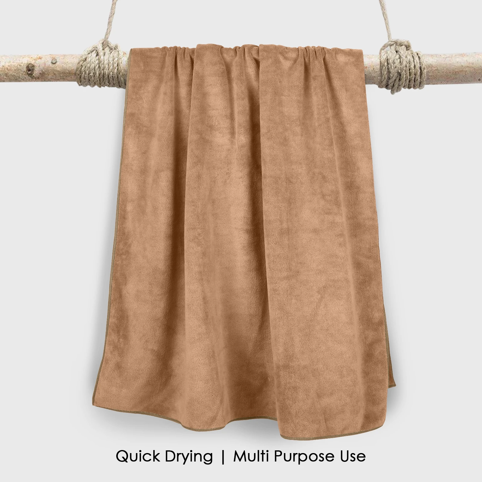 HOUSSE Premium Microfiber Bath Towel - Extra Large 60x120cm Quick Dry Towels for Kids | Super Soft Plush 550 GSM | Ultra Absorbent for Home Swimming Sports Travel (Tanzine)