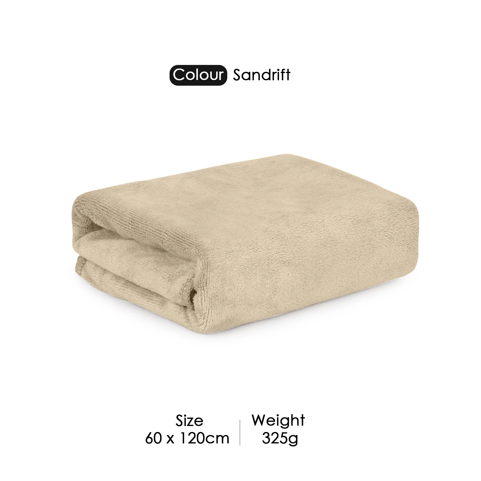 HOUSSE Premium Microfiber Bath Towel - Extra Large 60x120cm Quick Dry Towels for Kids | Super Soft Plush 550 GSM | Ultra Absorbent for Home Swimming Sports Travel (Sandrift)