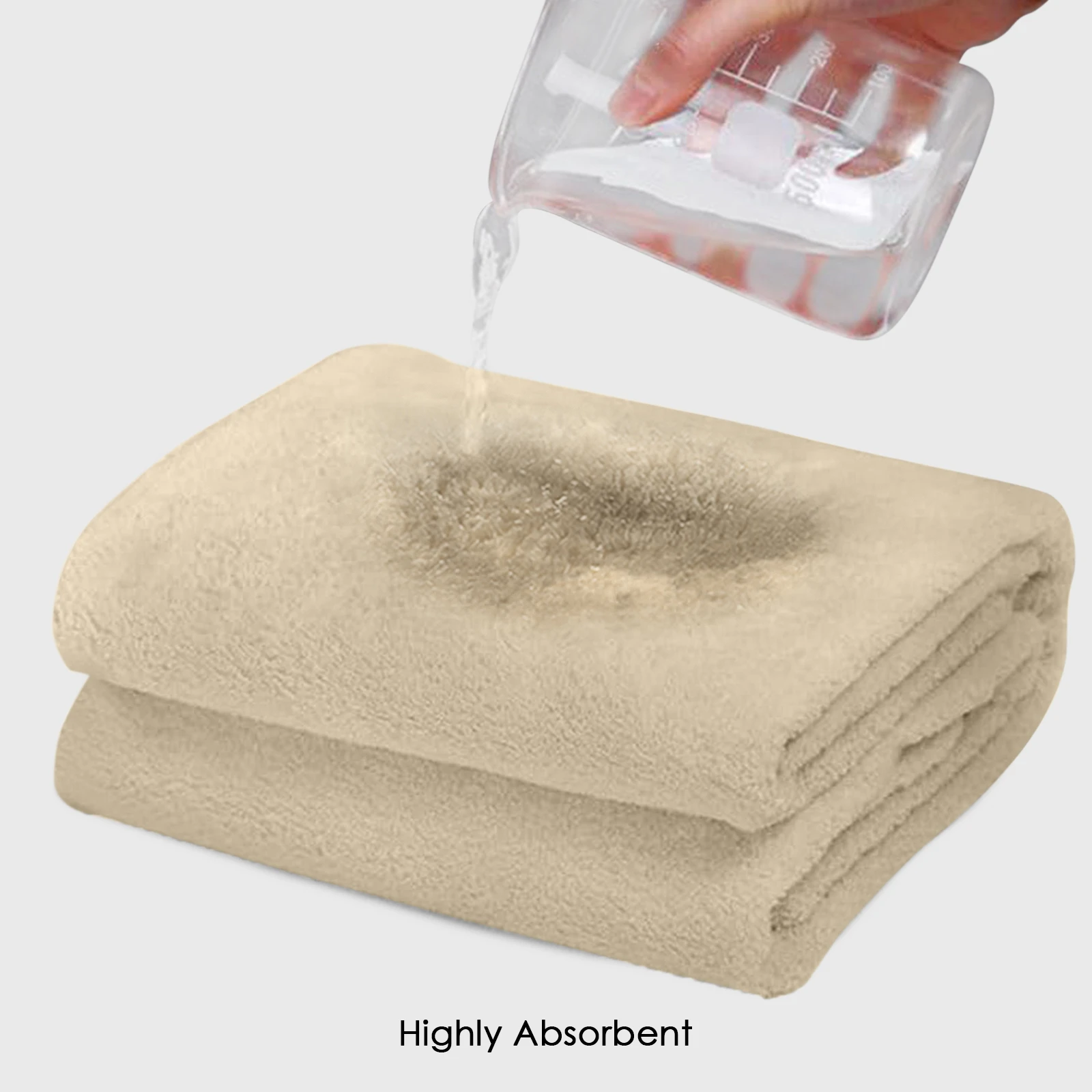 HOUSSE Premium Microfiber Bath Towel - Extra Large 60x120cm Quick Dry Towels for Kids | Super Soft Plush 550 GSM | Ultra Absorbent for Home Swimming Sports Travel (Sandrift)