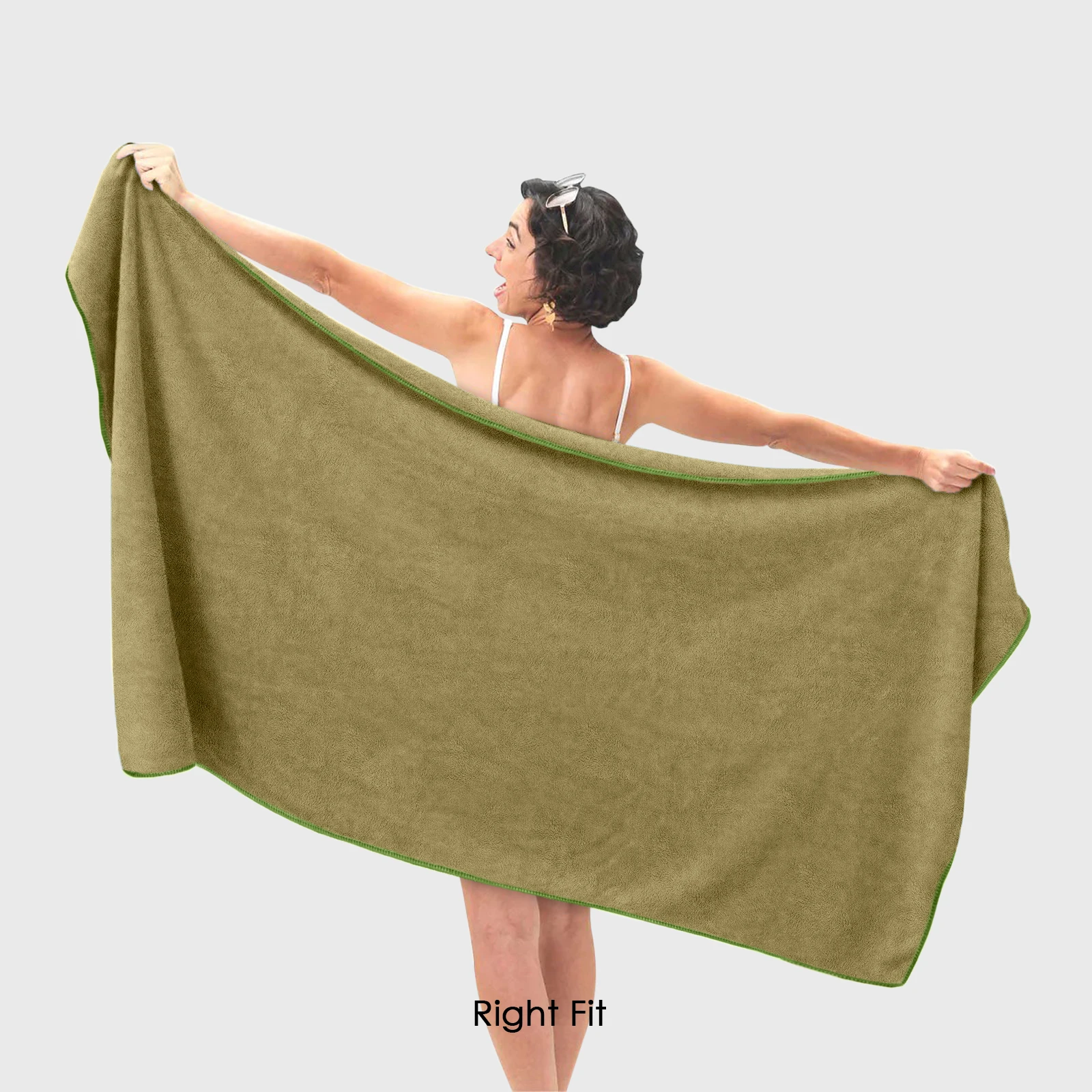 HOUSSE Premium Microfiber Bath Towel - Extra Large 60x120cm Quick Dry Towels for Kids | Super Soft Plush 550 GSM | Ultra Absorbent for Home Swimming Sports Travel (Plantation)