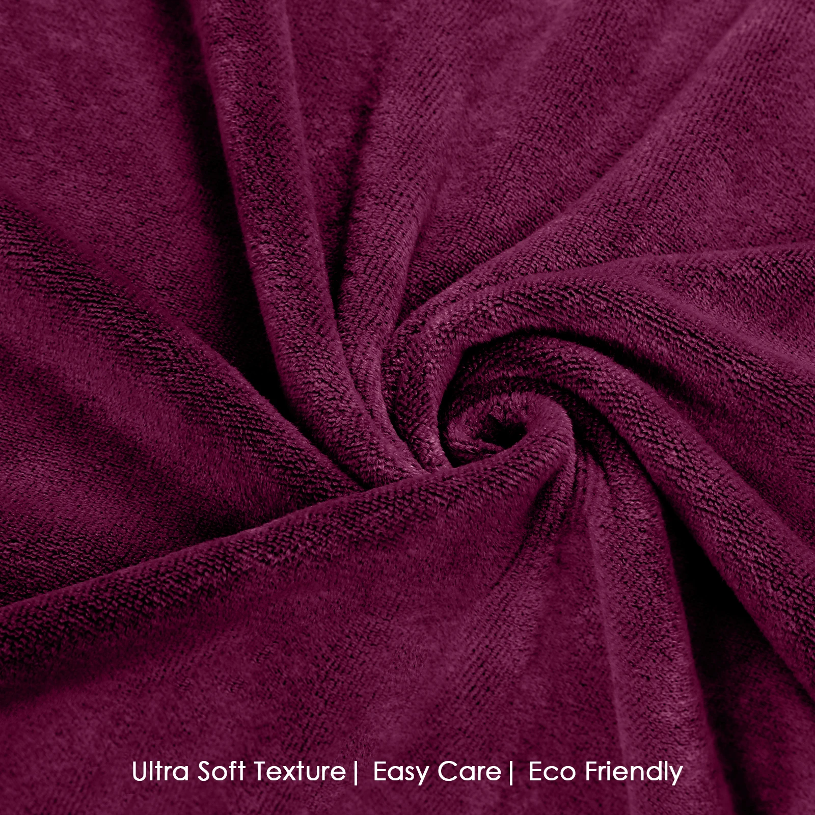 HOUSSE Premium Microfiber Bath Towel - Extra Large 60x120cm Quick Dry Towels for Kids | Super Soft Plush 550 GSM | Ultra Absorbent for Home Swimming Sports Travel (Red Plum)