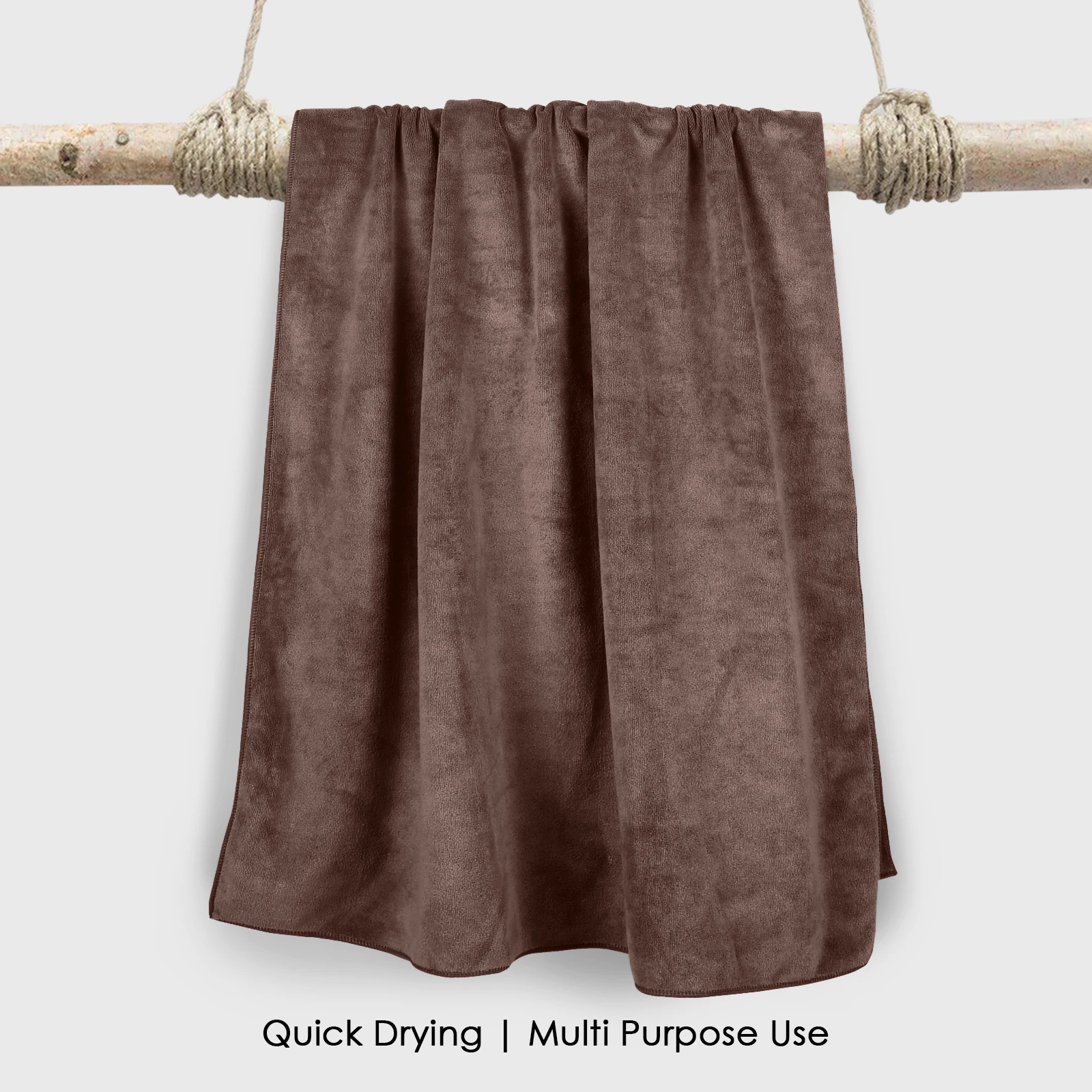 HOUSSE Premium Microfiber Bath Towel - Extra Large 60x120cm Quick Dry Towels for Kids | Super Soft Plush 550 GSM | Ultra Absorbent for Home Swimming Sports Travel (Fossil)