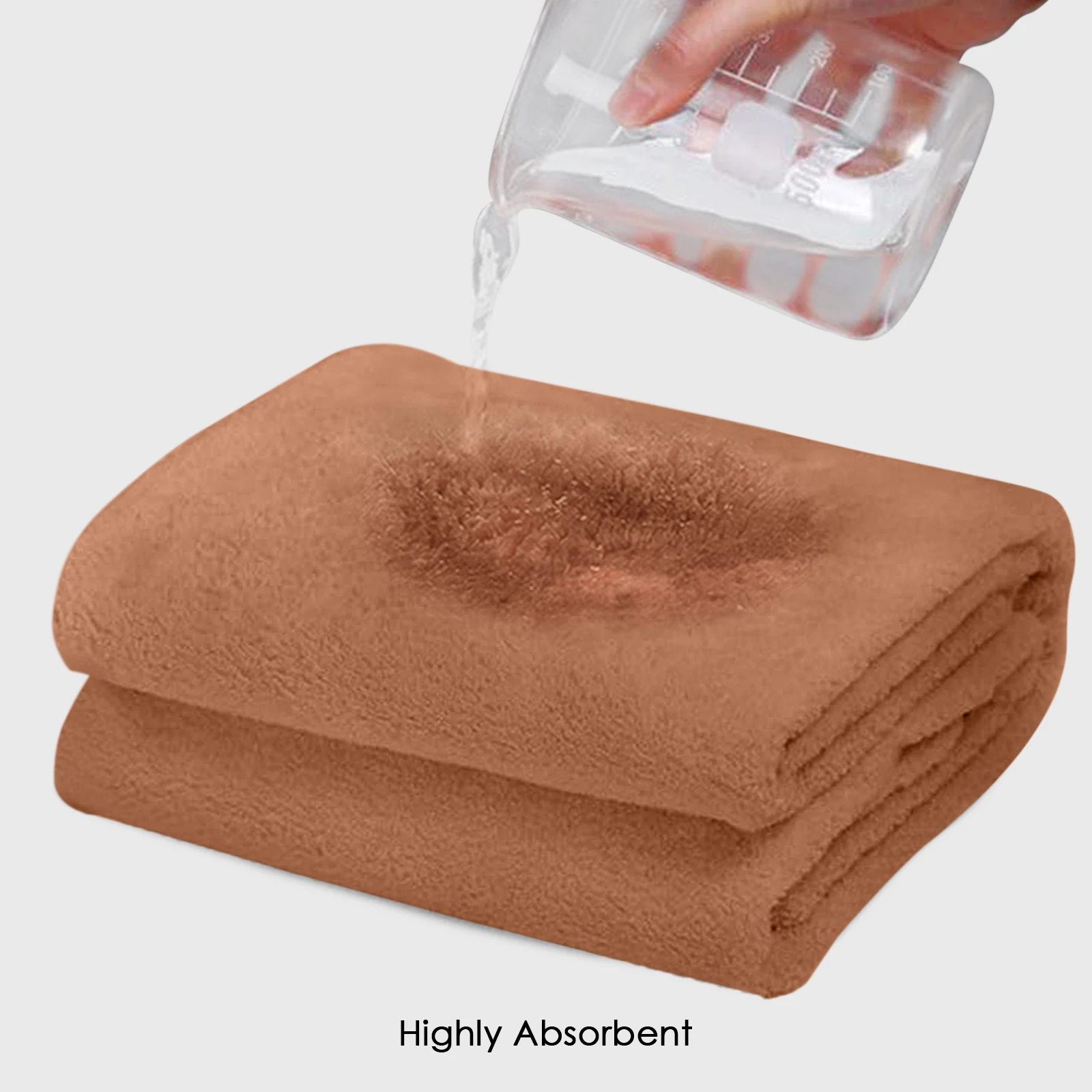 HOUSSE Premium Microfiber Bath Towel - Extra Large 60x120cm Quick Dry Towels for Kids | Super Soft Plush 550 GSM | Ultra Absorbent for Home Swimming Sports Travel (Caramel Cafe)