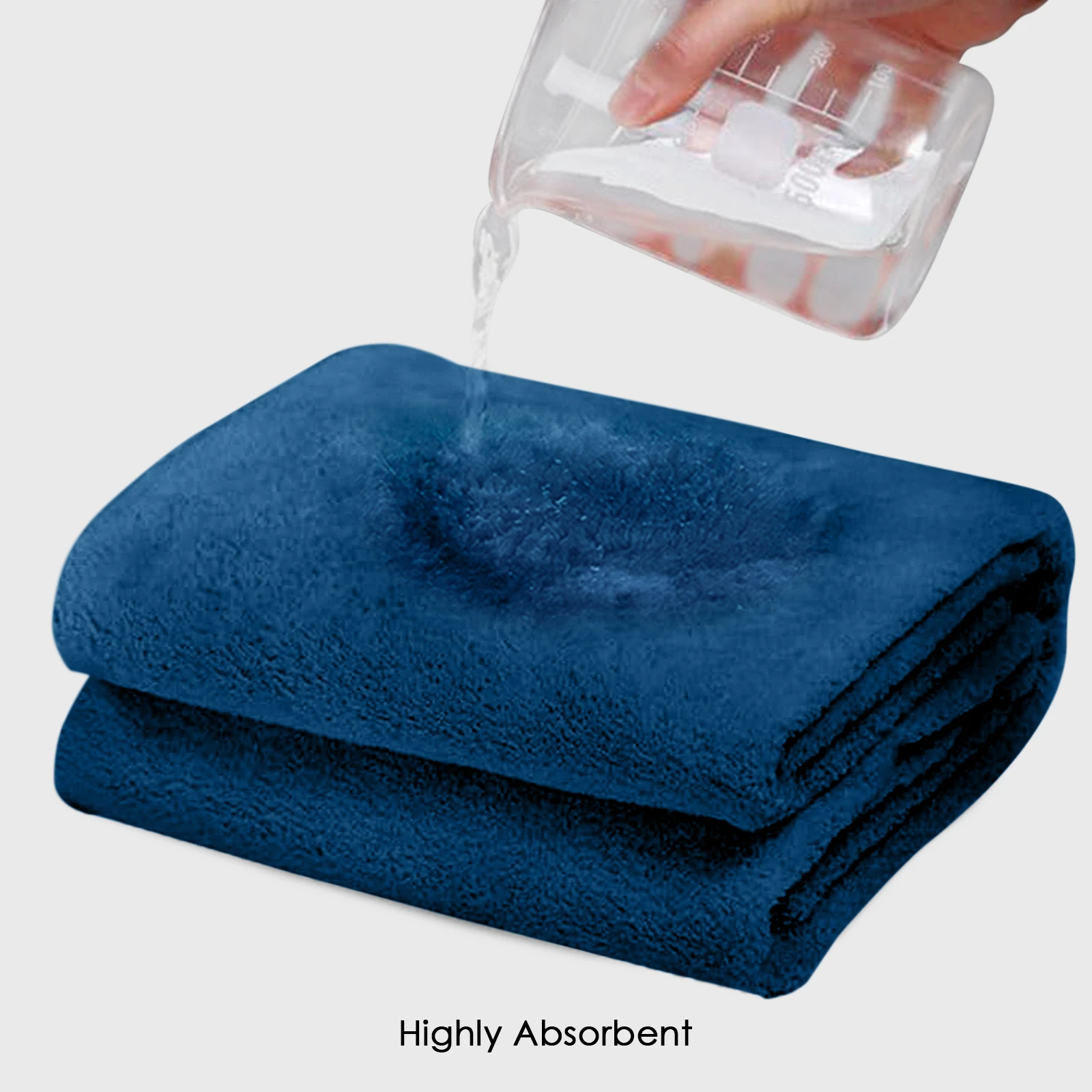 HOUSSE Premium Microfiber Bath Towel - Extra Large 60x120cm Quick Dry Towels for Kids | Super Soft Plush 550 GSM | Ultra Absorbent for Home Swimming Sports Travel (Ink Blue)