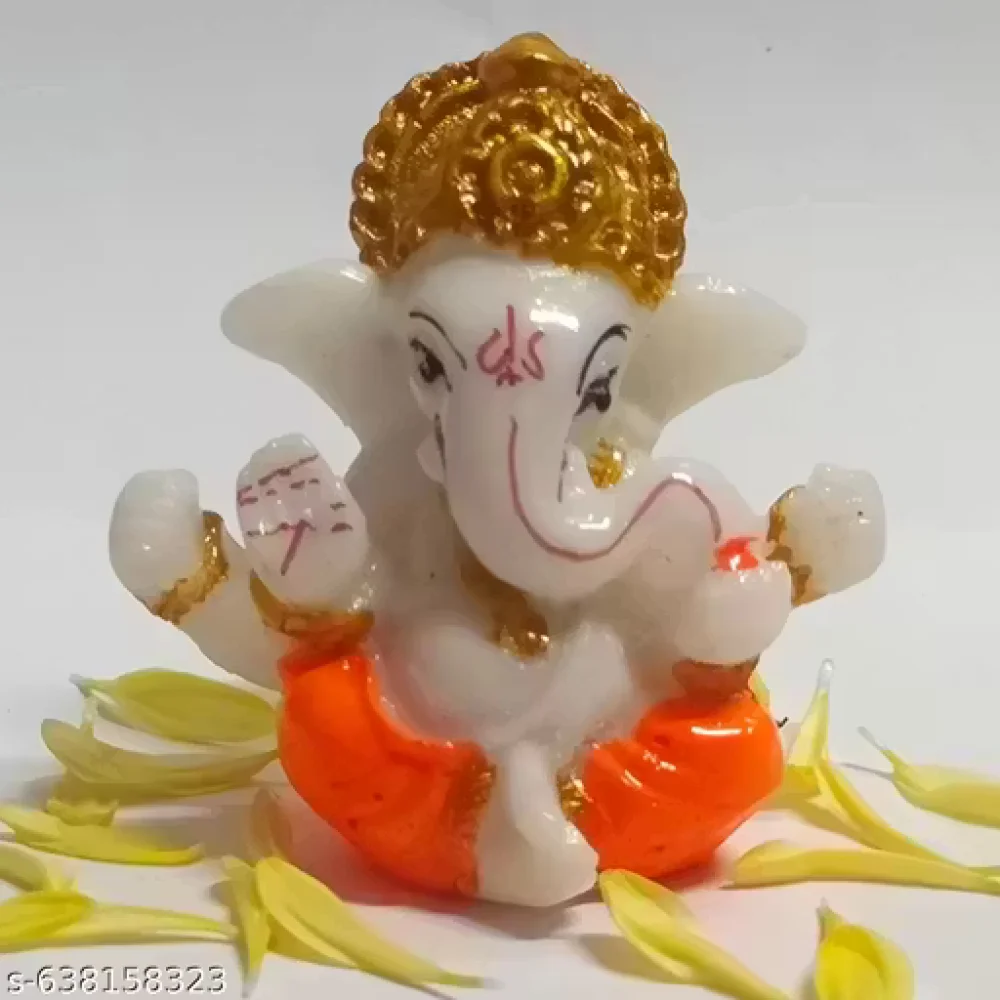 Handcrafted Ganeshji Idol with Pagri – Decorative Lord Ganesha Statue for Home & Pooja