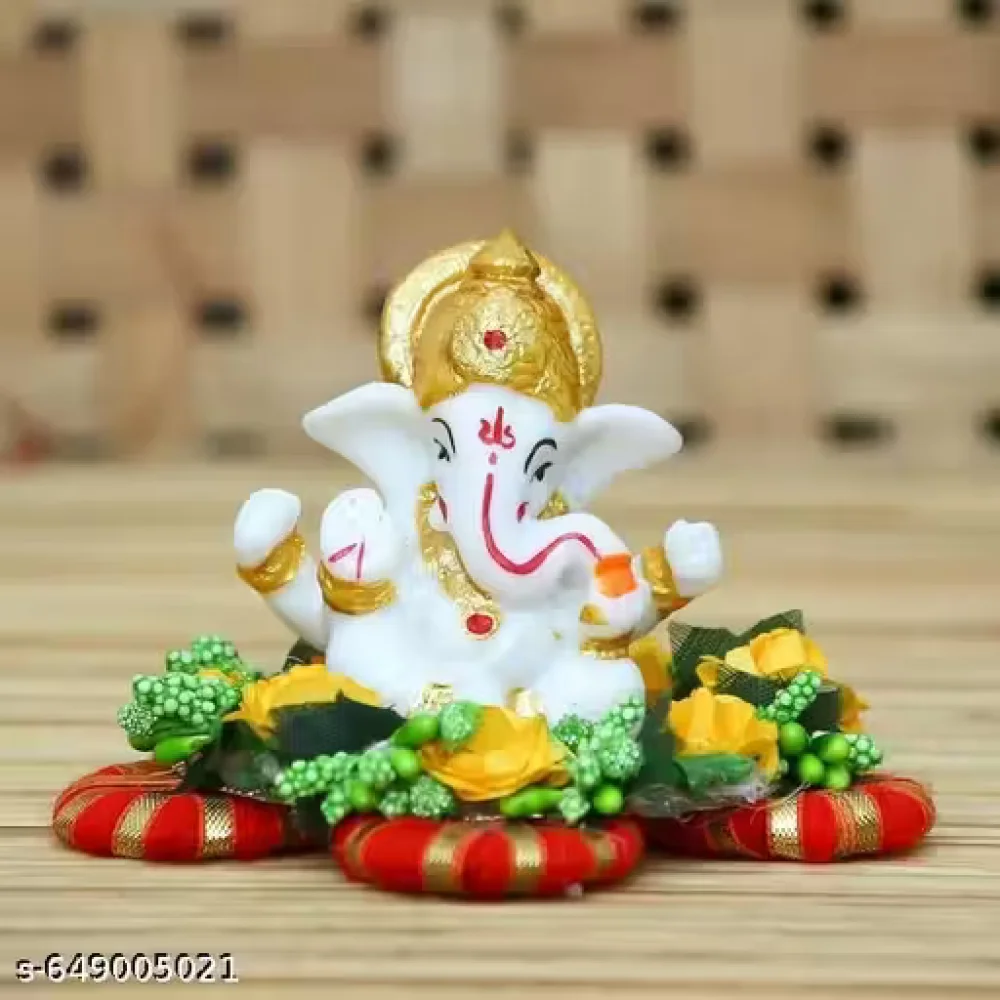 Handcrafted Ganeshji Idol with Pagri – Decorative Lord Ganesha Statue for Home & Pooja