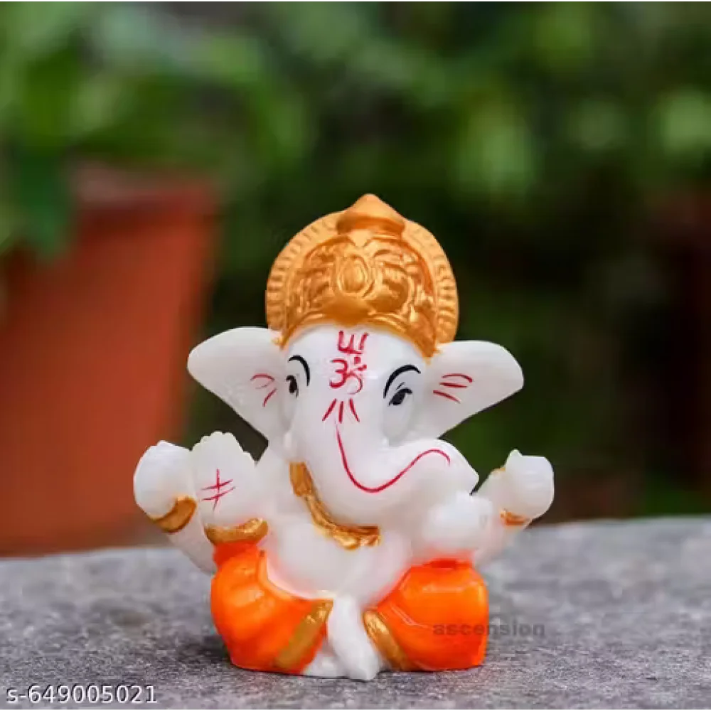 Handcrafted Ganeshji Idol with Pagri – Decorative Lord Ganesha Statue for Home & Pooja