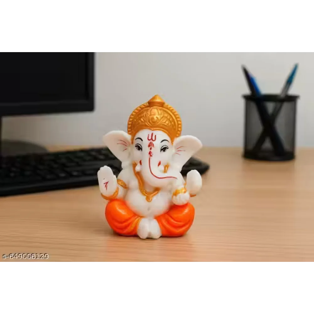 Handcrafted Ganeshji Idol with Pagri – Decorative Lord Ganesha Statue for Home & Pooja