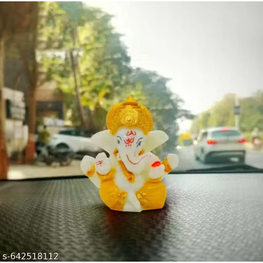 Handcrafted Ganeshji Idol with Traditional Pagri – Decorative Lord Ganesha Statue (BUY 1 GET 1 FREE)