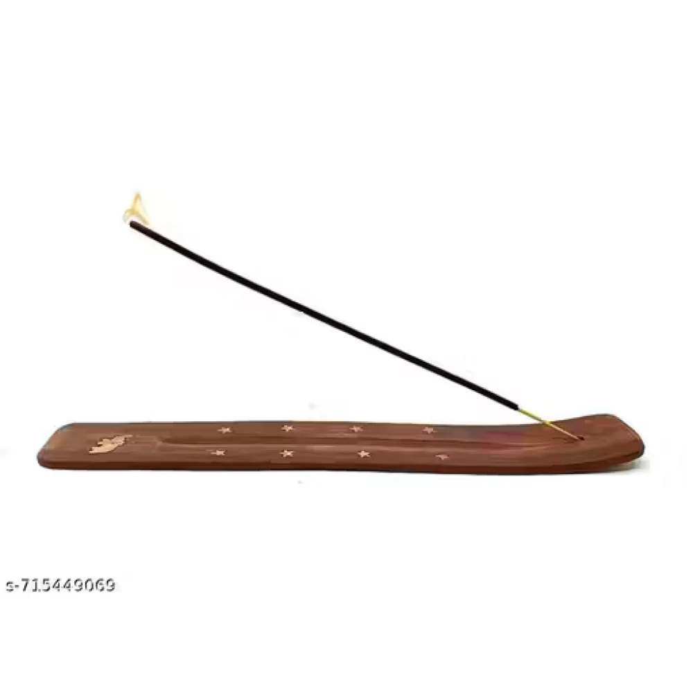 Wooden Agarbatti Stand with Ash Catcher – Handcrafted Incense Stick Holder for Home & Temple