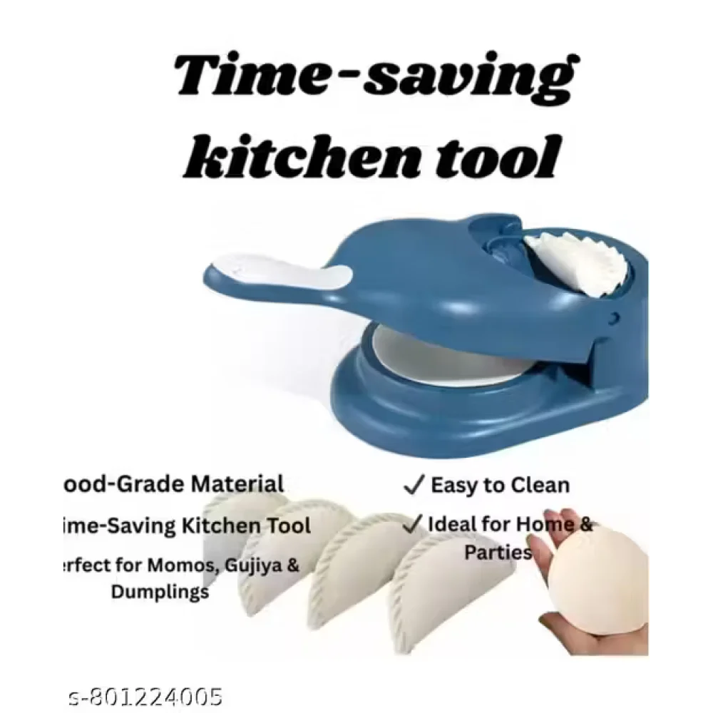2-in-1 Ghujia & Momo Maker – Manual Dumpling & Gujiya Mould | Easy Press Snack Maker for Momos, Gujiya & Dumplings