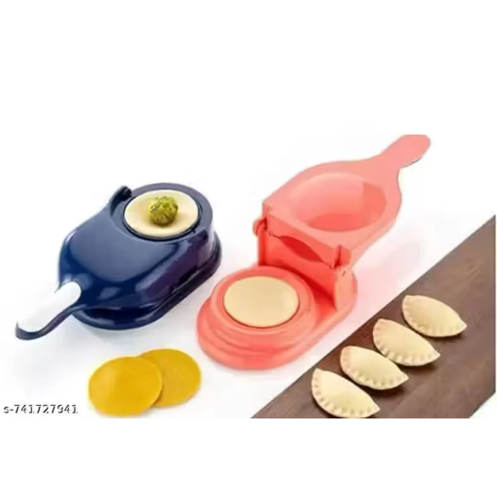 2-in-1 Ghujia & Momo Maker – Manual Dumpling & Gujiya Mould | Easy Press Snack Maker for Momos, Gujiya & Dumplings