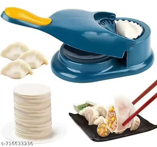2-in-1 Ghujia & Momo Maker – Manual Dumpling & Gujiya Mould | Easy Press Snack Maker for Momos, Gujiya & Dumplings