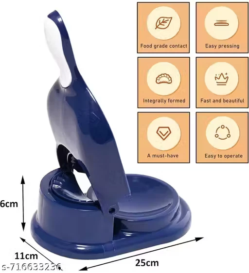 2-in-1 Ghujia & Momo Maker – Manual Dumpling & Gujiya Mould | Easy Press Snack Maker for Momos, Gujiya & Dumplings