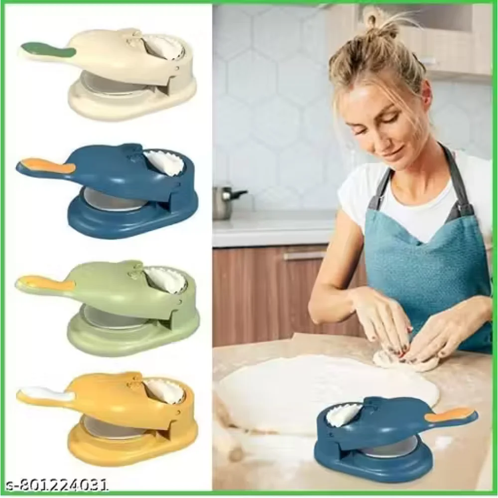 2-in-1 Ghujia & Momo Maker – Manual Dumpling & Gujiya Mould | Easy Press Snack Maker for Momos, Gujiya & Dumplings