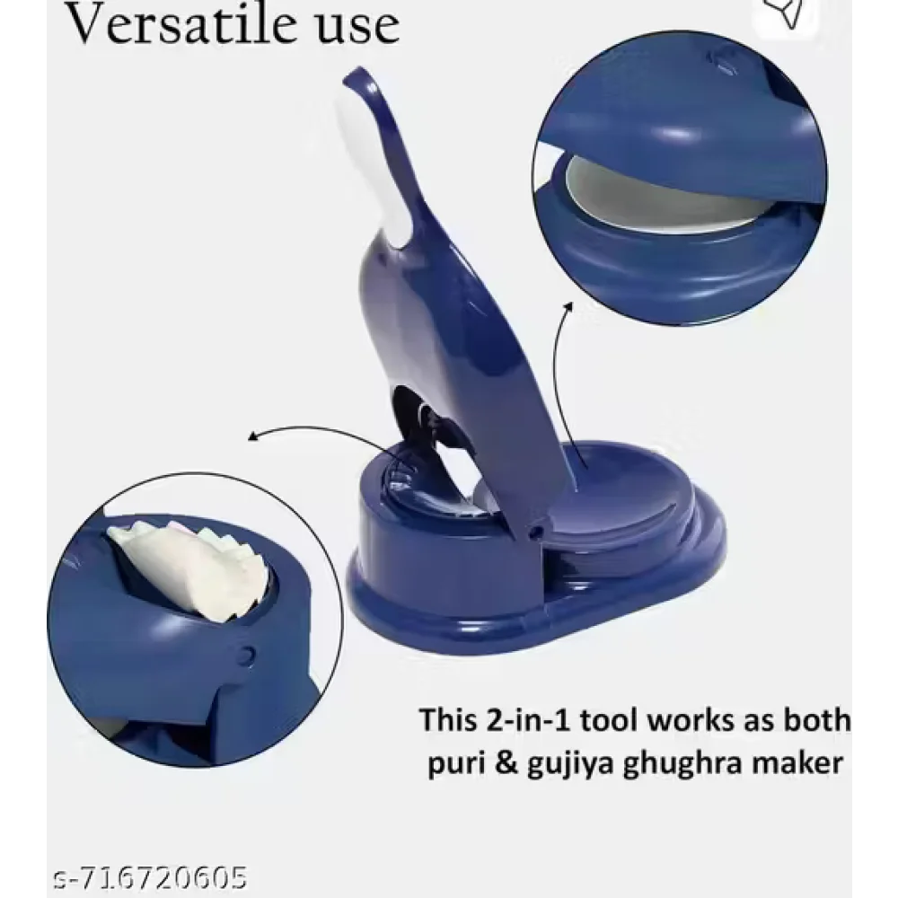 2-in-1 Ghujia & Momo Maker – Manual Dumpling & Gujiya Mould | Easy Press Snack Maker for Momos, Gujiya & Dumplings