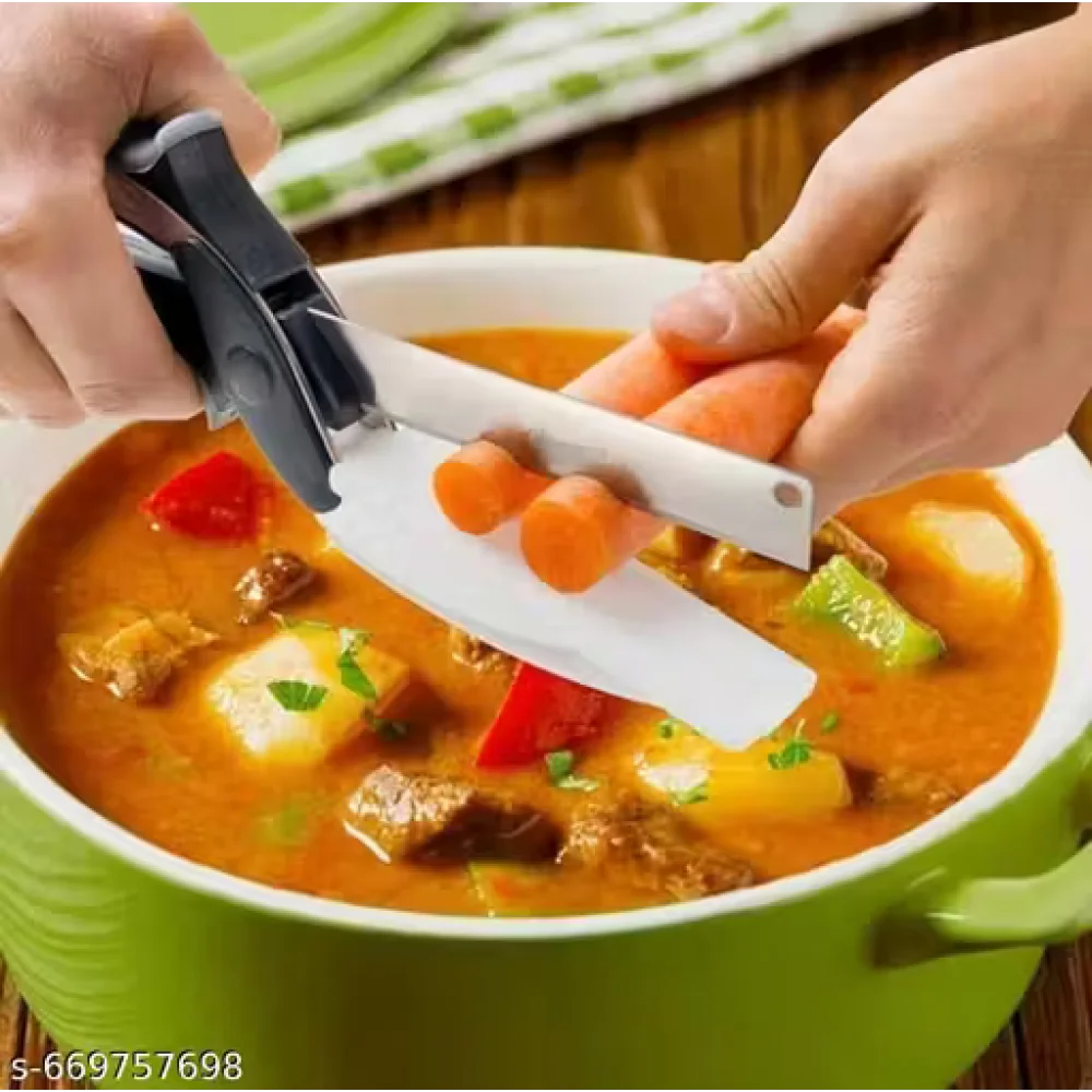Clever Cutter Knife 2-in-1 Vegetable & Fruit Chopper | Stainless Steel Blade | Multipurpose Kitchen Cutter Tool