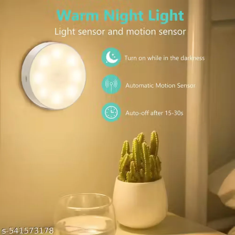 Best Motion Sensor Light for Home (Pack of 1) with USB Charging Wireless Self Adhesive LED Induction Lamp Sensor Light for Wardrobe Lights with Sensor Night Light for Cupboard Stairs