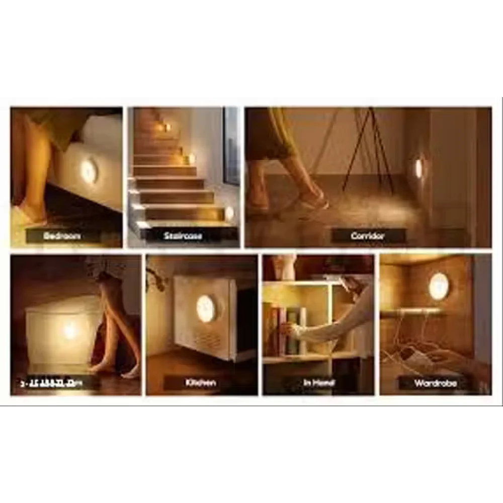 Kitchen Motion Sensor Light for Home with USB Charging Wireless Self Adhesive LED Body Induction Lamp Sensor Light for Wardrobe Lights with Sensor Night Light for Cupboard Stairs (1)