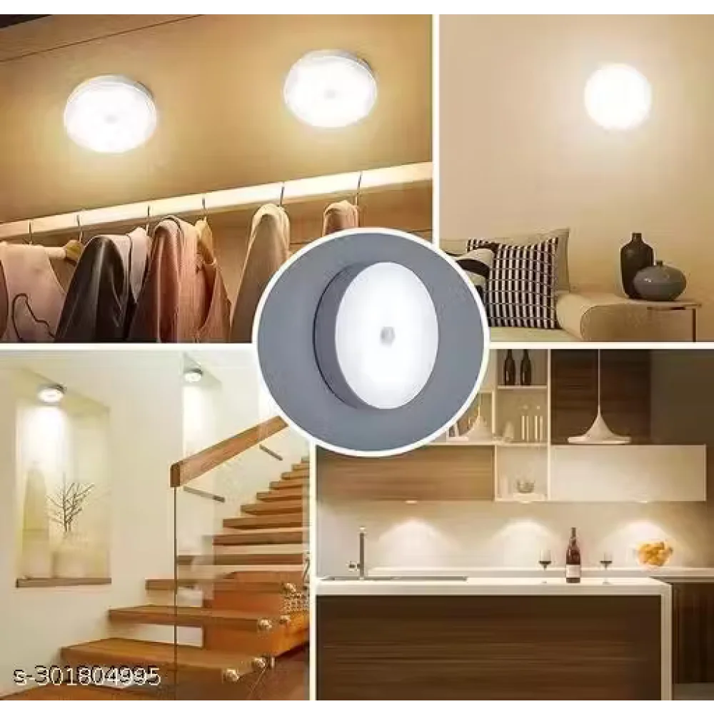 Motion Sensor Cool White Light for Home with USB Charging Wireless Self Adhesive LED Nightlight Rechargeable Wall Light for Hallway, Wardrobe, Bedroom, Stairs, Bathroom, (Pack of 1)