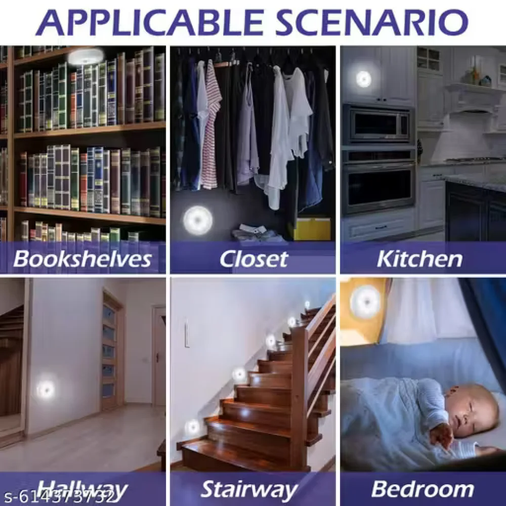 1 piece USB Motion Sensor Light with USB Charging, Wireless, Rechargeable, Adhesive LED Nightlight for Home