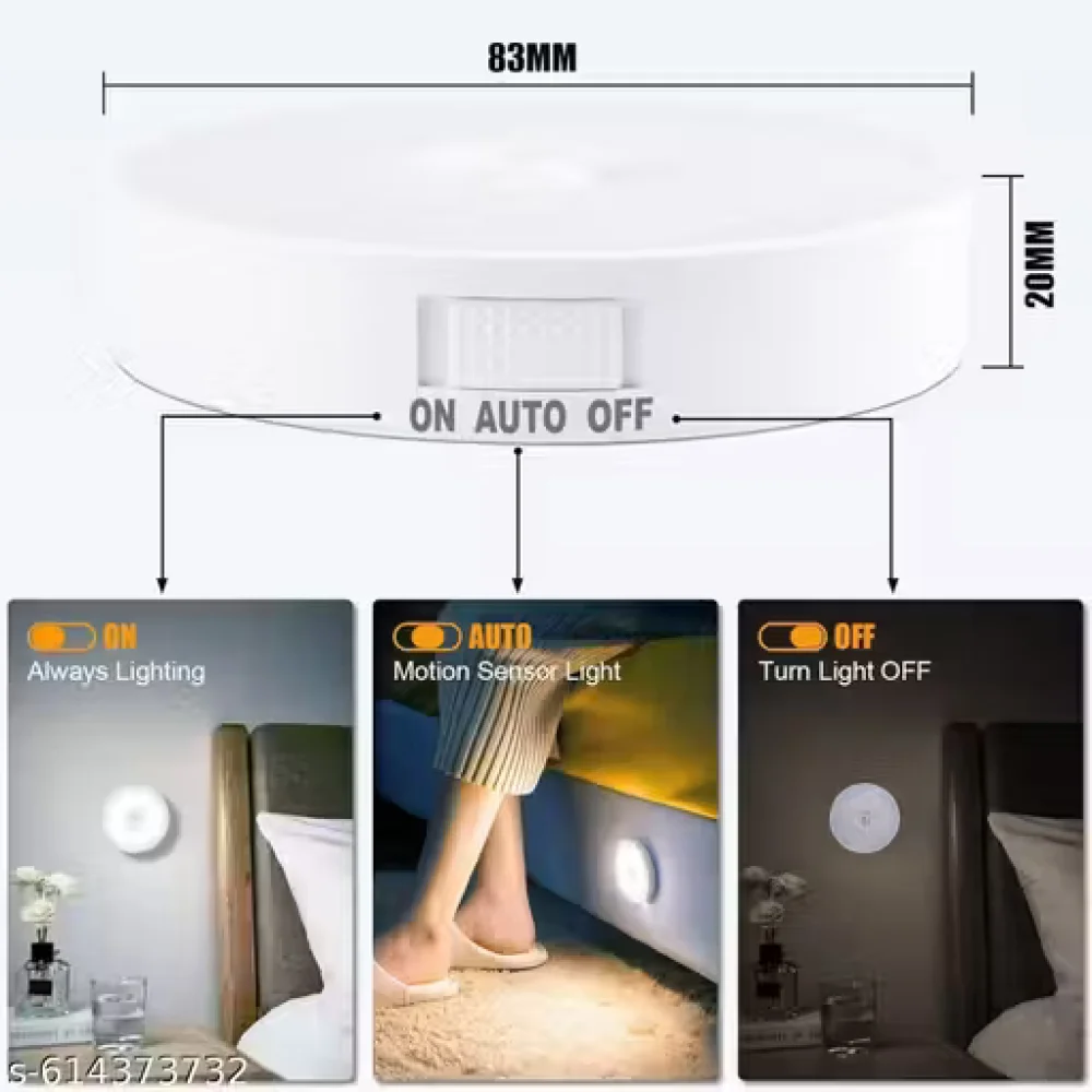 1 piece USB Motion Sensor Light with USB Charging, Wireless, Rechargeable, Adhesive LED Nightlight for Home