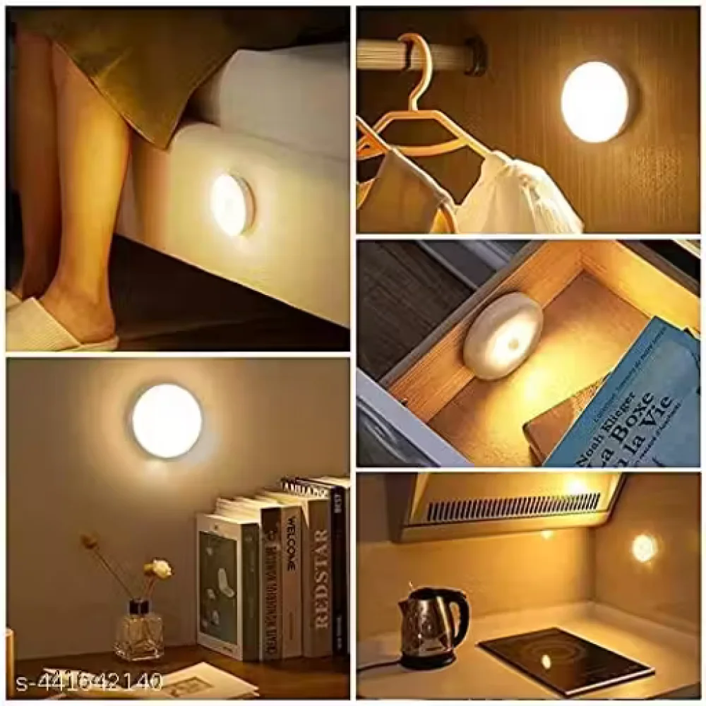 1 piece USB Motion Sensor Light with USB Charging, Wireless, Rechargeable, Adhesive LED Nightlight for Home