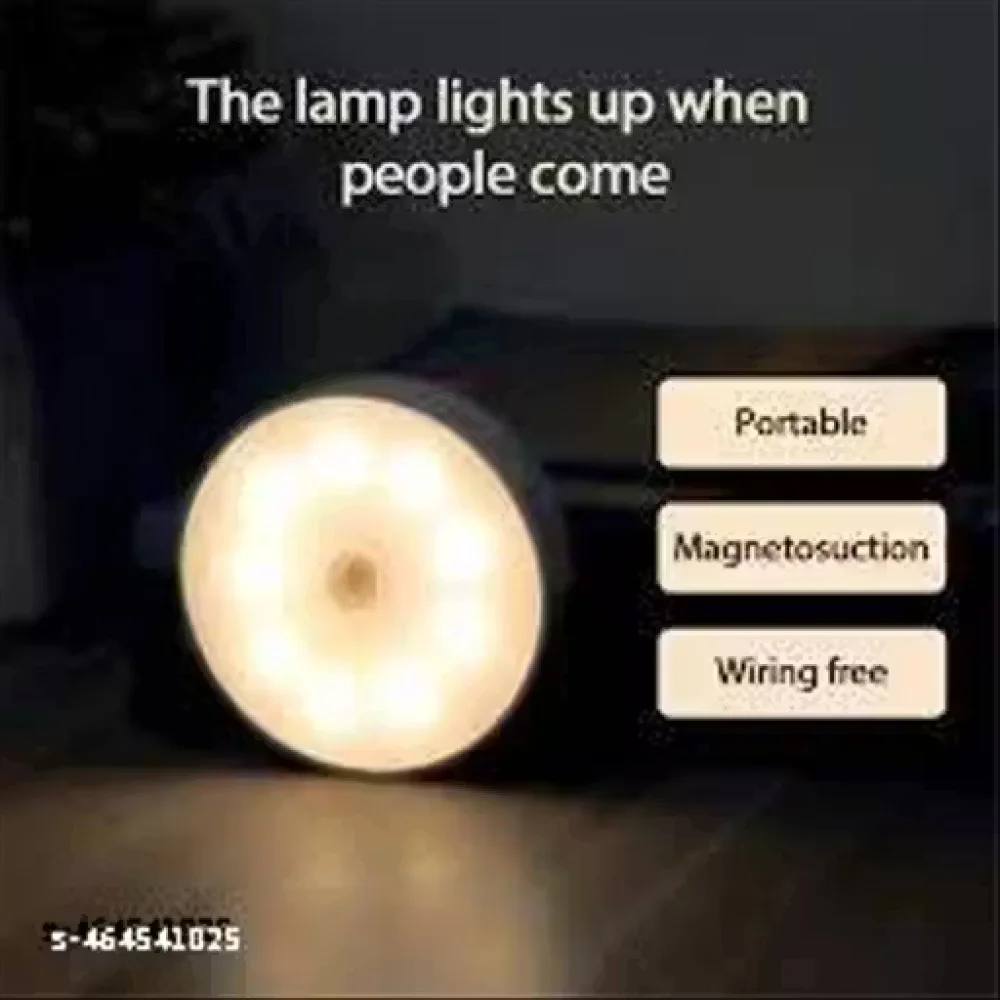 USB Rechargeable Operated LED Motion Sensor Wireless Wall Night Light (White Light) Stick Lamp Night Light for Entrance, Hallway, Basement, Garage, Bathroom, Closet, Pack of 1