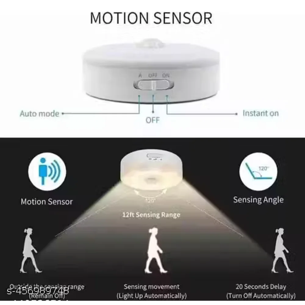 Rechargeable motion sensor night light led bedside hallway closet cabinet lights