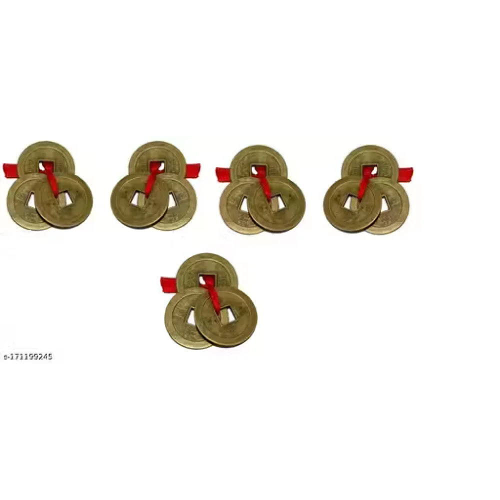 Set of 5 ( 15 single coins ) fengshui coins for attracting wealth and good luck