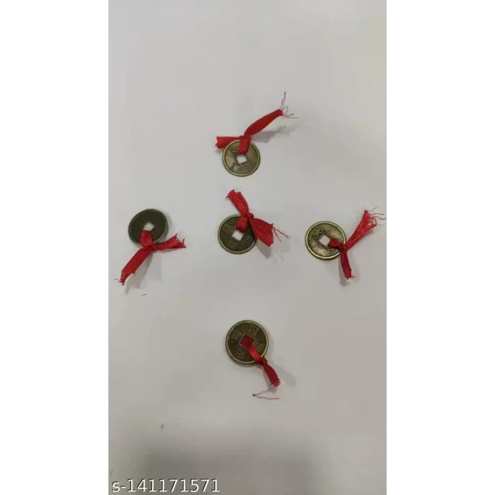 Feng Shui 6 Wealth Coins Showpiece Size 2 cm Puja Articles