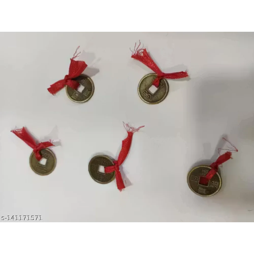 Feng Shui 6 Wealth Coins Showpiece Size 2 cm Puja Articles