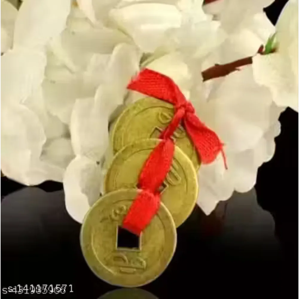 Feng Shui 6 Wealth Coins Showpiece Size 2 cm Puja Articles
