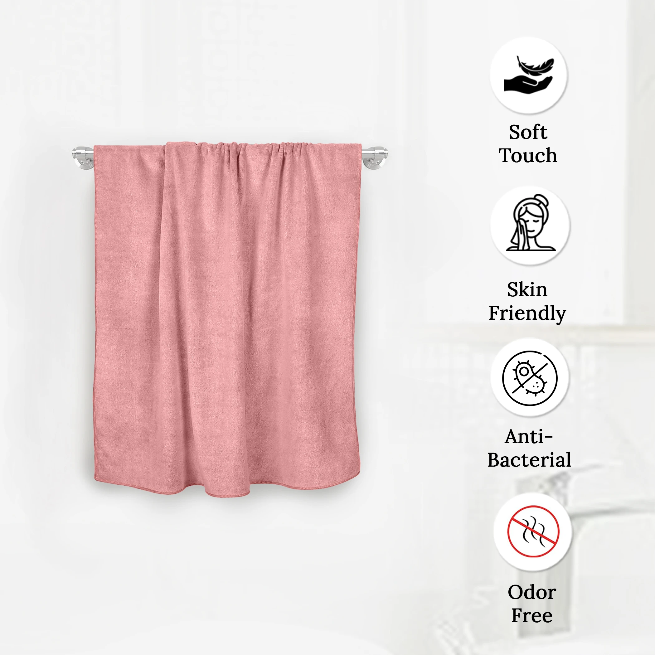 HOUSSE Premium Hand Towel | 100% Microfiber | Quick Dry & Ultra Absorbent | Gym, Home & Yoga | Hypoallergenic & Anti-Bacterial | 450GSM, 60x40cm towel set