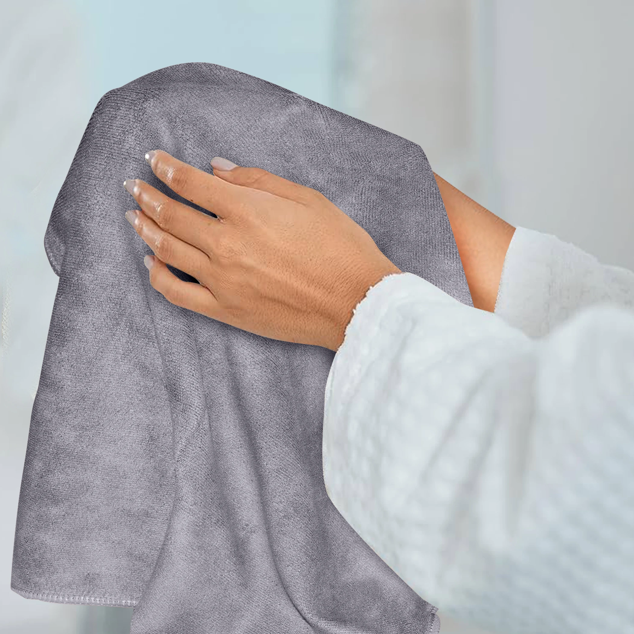 HOUSSE Premium Hand Towel | 100% Microfiber | Quick Dry & Ultra Absorbent | Gym, Home & Yoga | Hypoallergenic & Anti-Bacterial | 450GSM, 60x40cm towel set