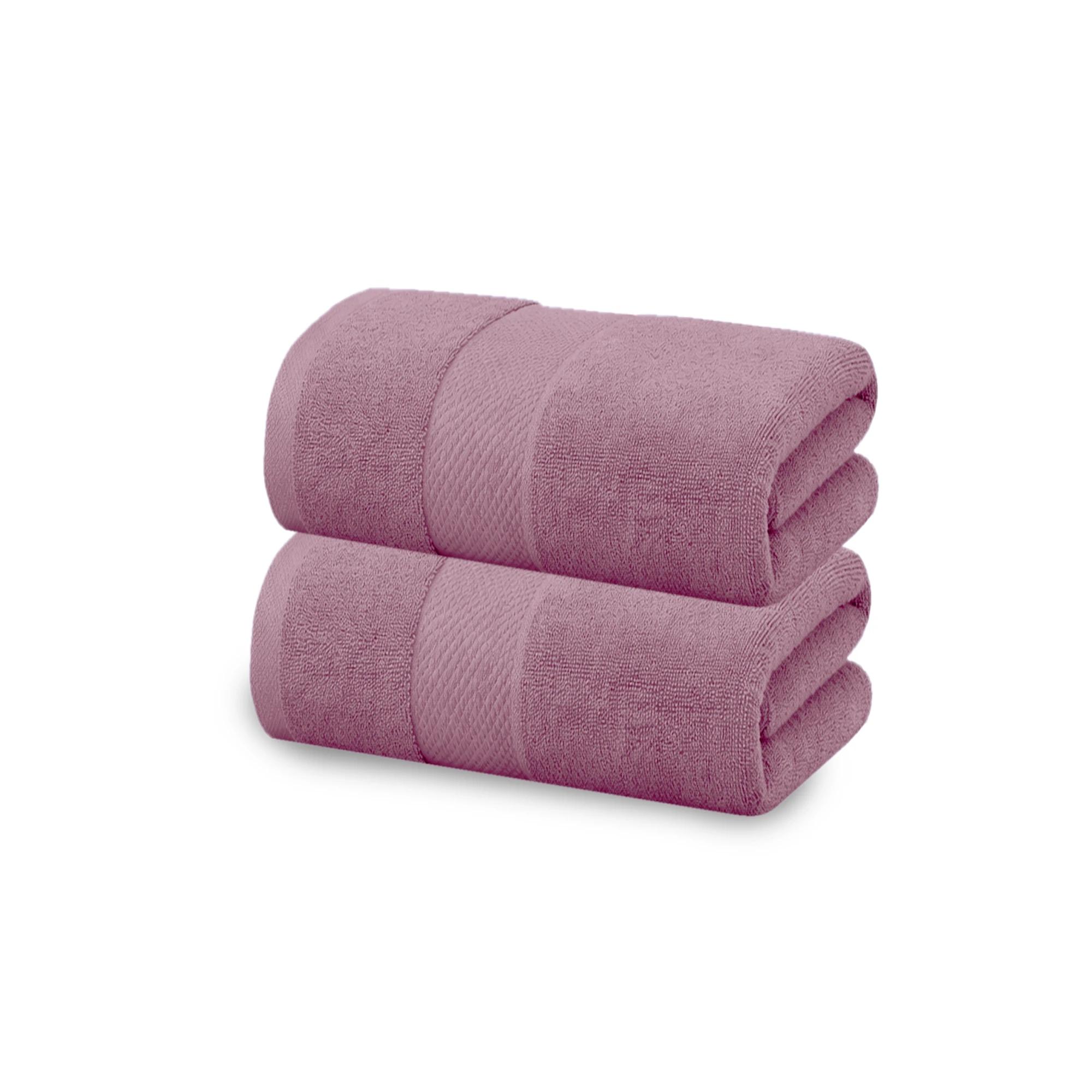 HOUSSE Cotton Hand Towels | Quick Absorption & Faster Drying Towel | 450 GSM (60 cms * 40 cms)| 2 Piece Set Hand Towel for Men/Women | Urban Comfort- Dusty Rosewood